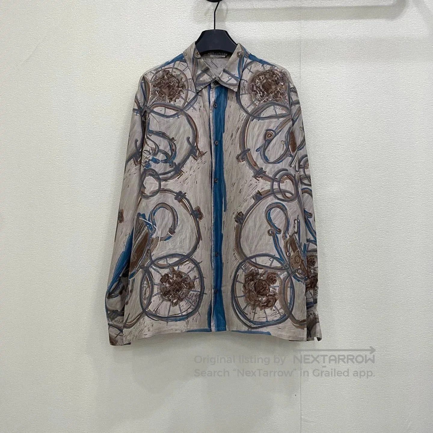 Hermes hermes printed long sleeve shirt for men. Size US XXL / EU 58 / 5 - 1 Thumbnail
