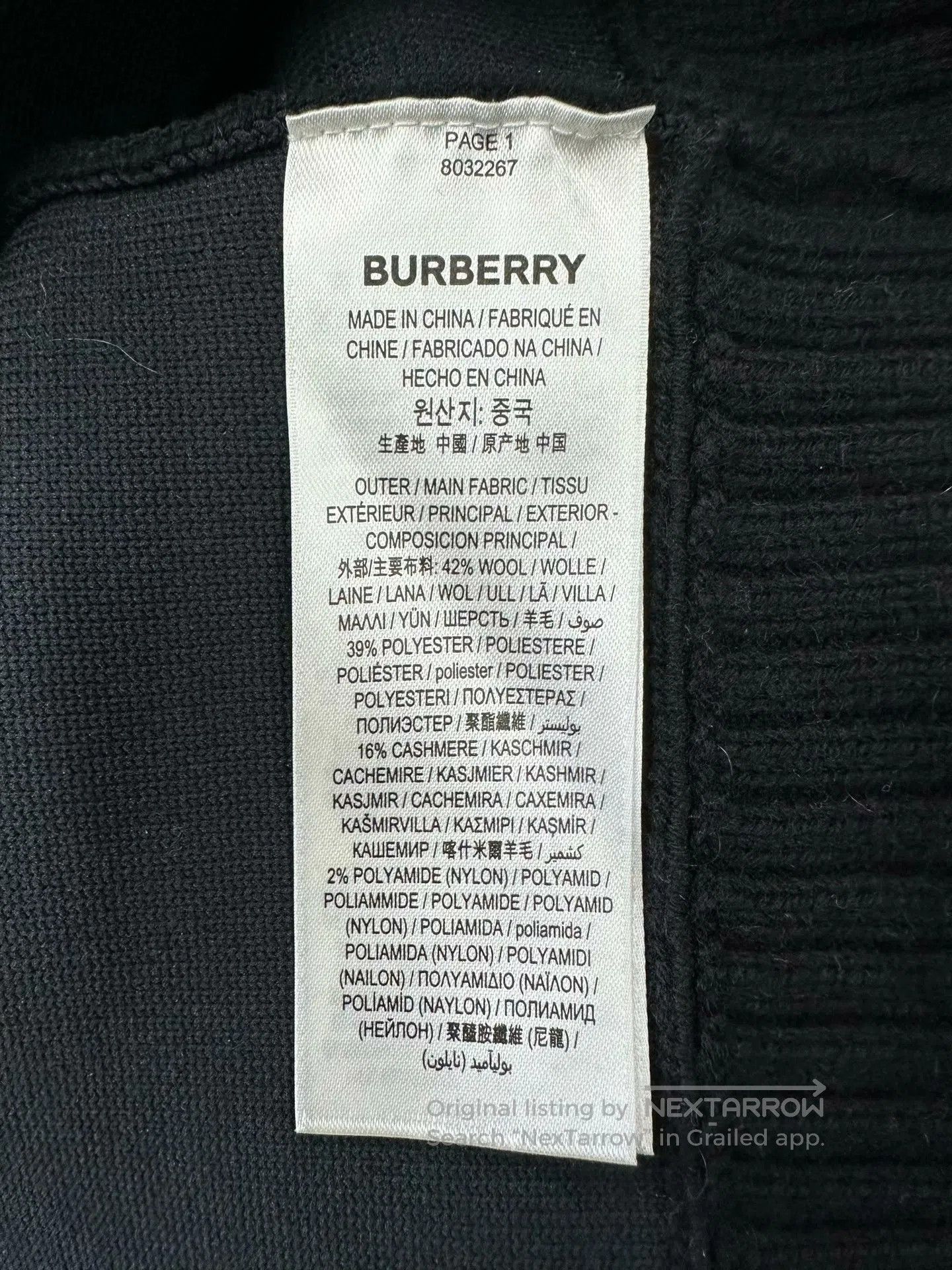Burberry Burberry Black Deer Printed Logo Knit Wool Cardigan| Size US S / EU 44-46 / 1 - 4 Thumbnail