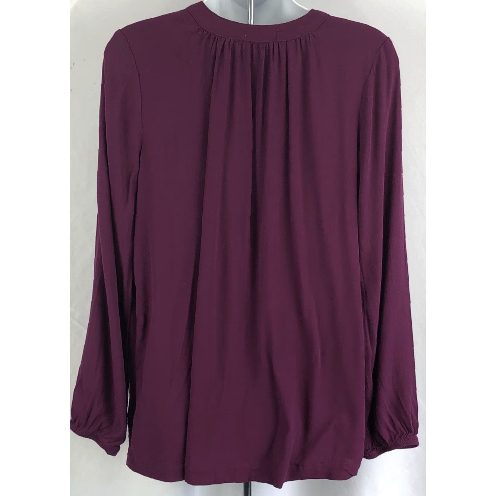 Vintage VINTAGE peasant top Nike Shirt Adult M Purple Long sleeve balloon Tassels Lace up Boho Hippie Size M / US 6-8 / IT 42-44 - 3 Thumbnail