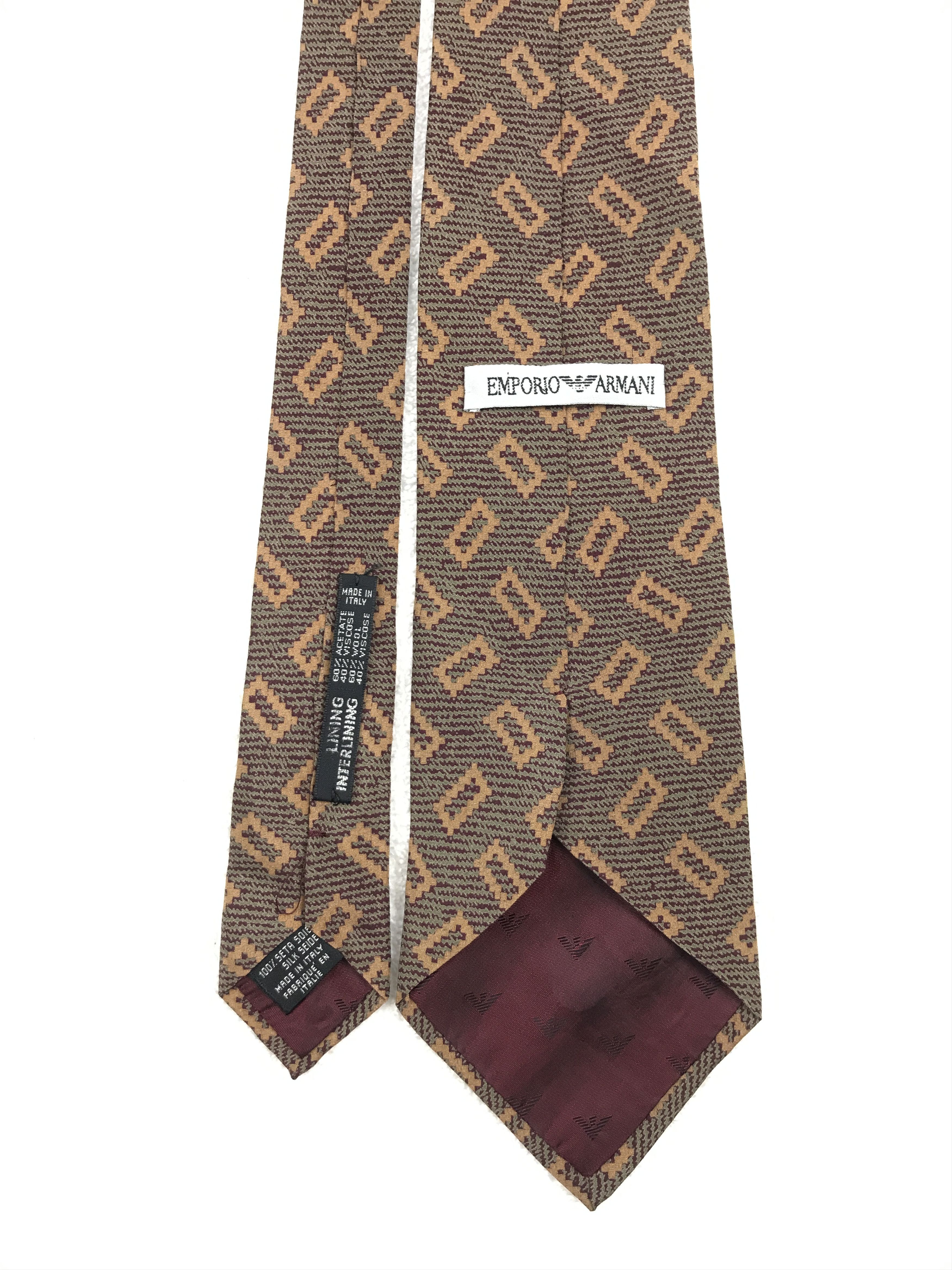 Emporio Armani × Vintage Vintage Emporio Armani Silk Necktie Size ONE SIZE - 4 Thumbnail