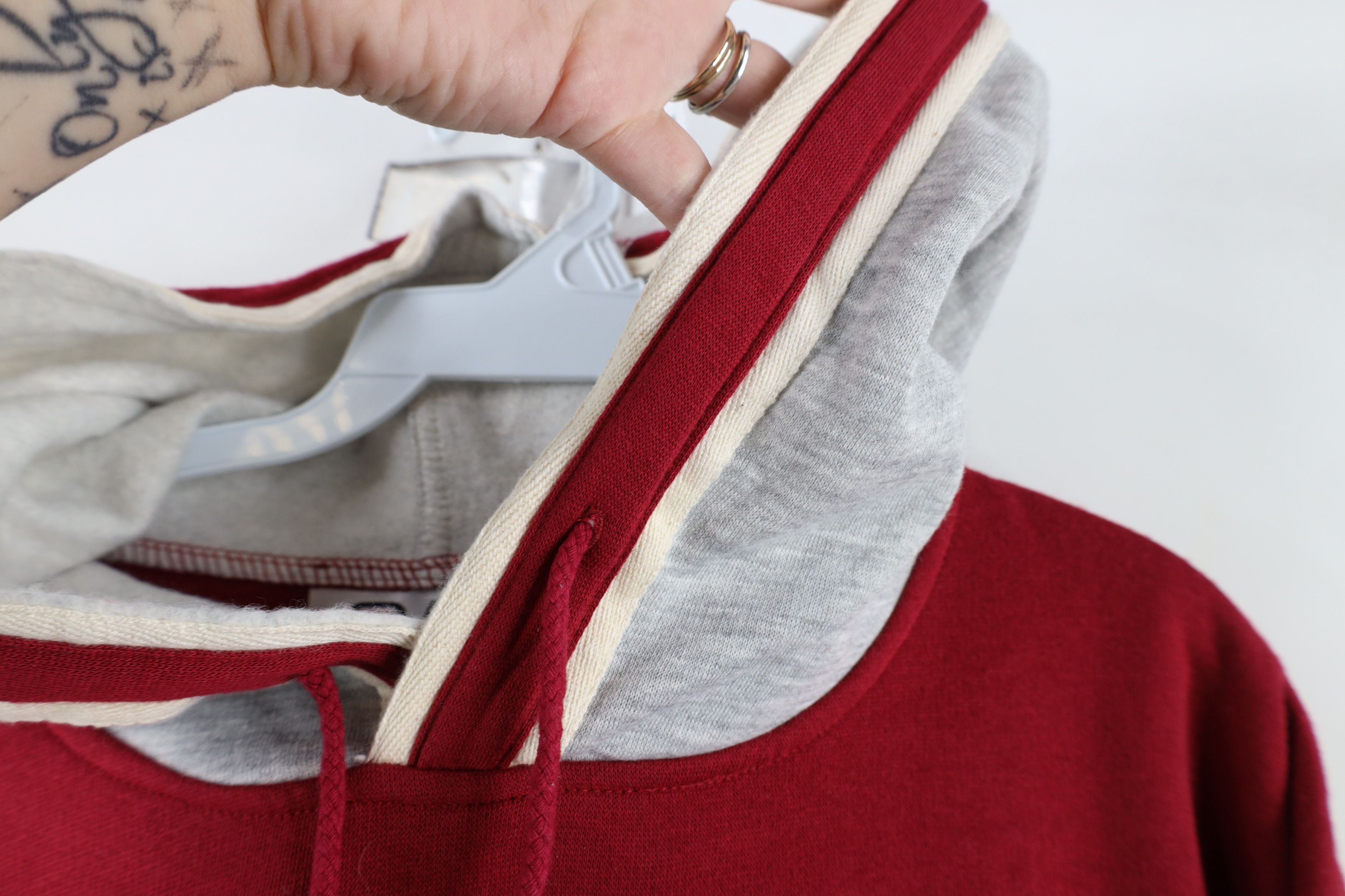 Vintage Deadstock Vintage 90s Streetwear Block Hoodie Sweatshirt Size XL / US 12-14 / IT 48-50 - 8 Thumbnail
