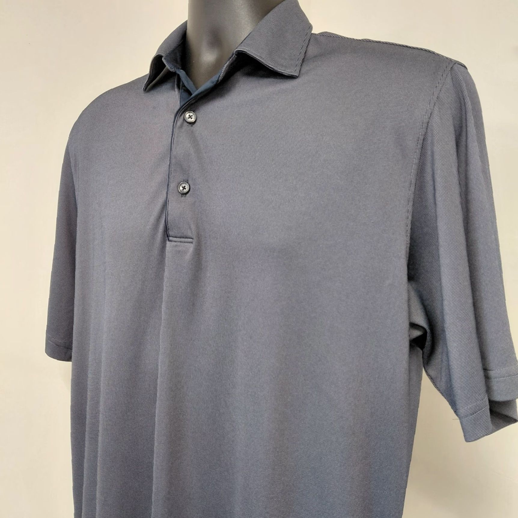 Vintage Greg Norman ML 75 Play Dry Polo Shirt Men's Medium Gray Short Sleeve Golf Polo Shirts, Breathable, Moisture Wicking, Embroidered Logo Mens Golf Shirt Size US M / EU 48-50 / 2 - 4 Thumbnail