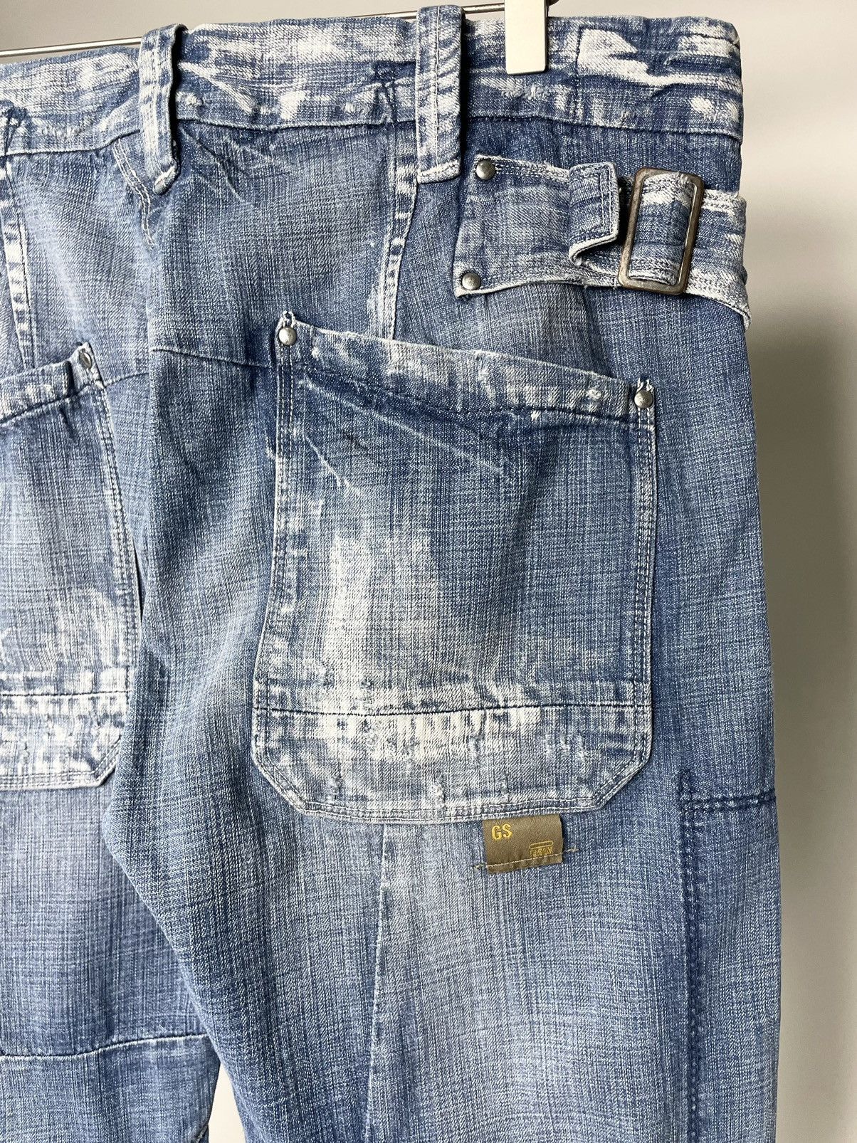 G-Star G-Star RAW Faded Distressed Vintage Washed Denim Work Jeans Size US 36 / EU 52 - 10 Thumbnail