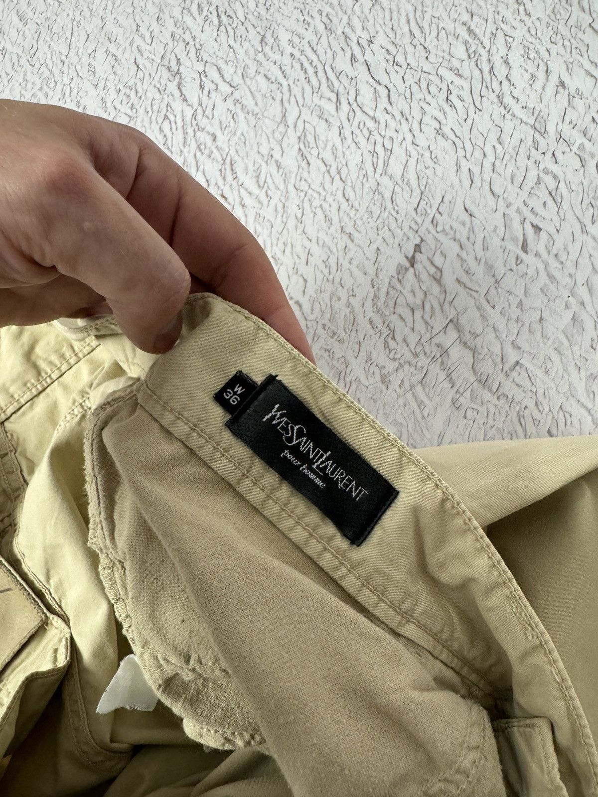 Yves Saint Laurent Yves Saint Laurent vintage beige pocket logo chino pants Size US 36 / EU 52 - 12 Thumbnail