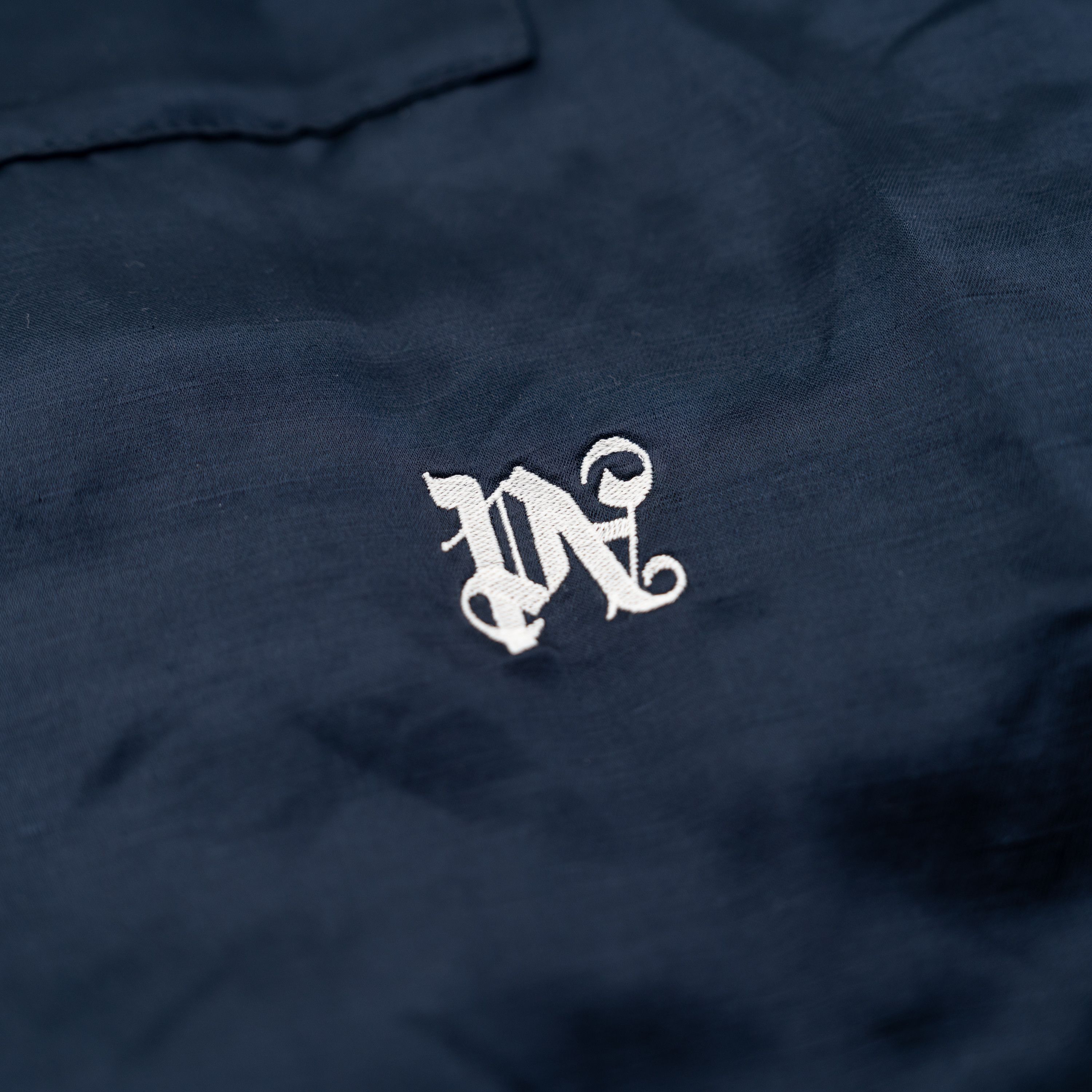 Palm Angels size XS (38) - PALM ANGELS MONOGRAM SATIN BOWLING SHIRT Navy Size XS / US 0-2 / IT 36-38 - 7 Thumbnail