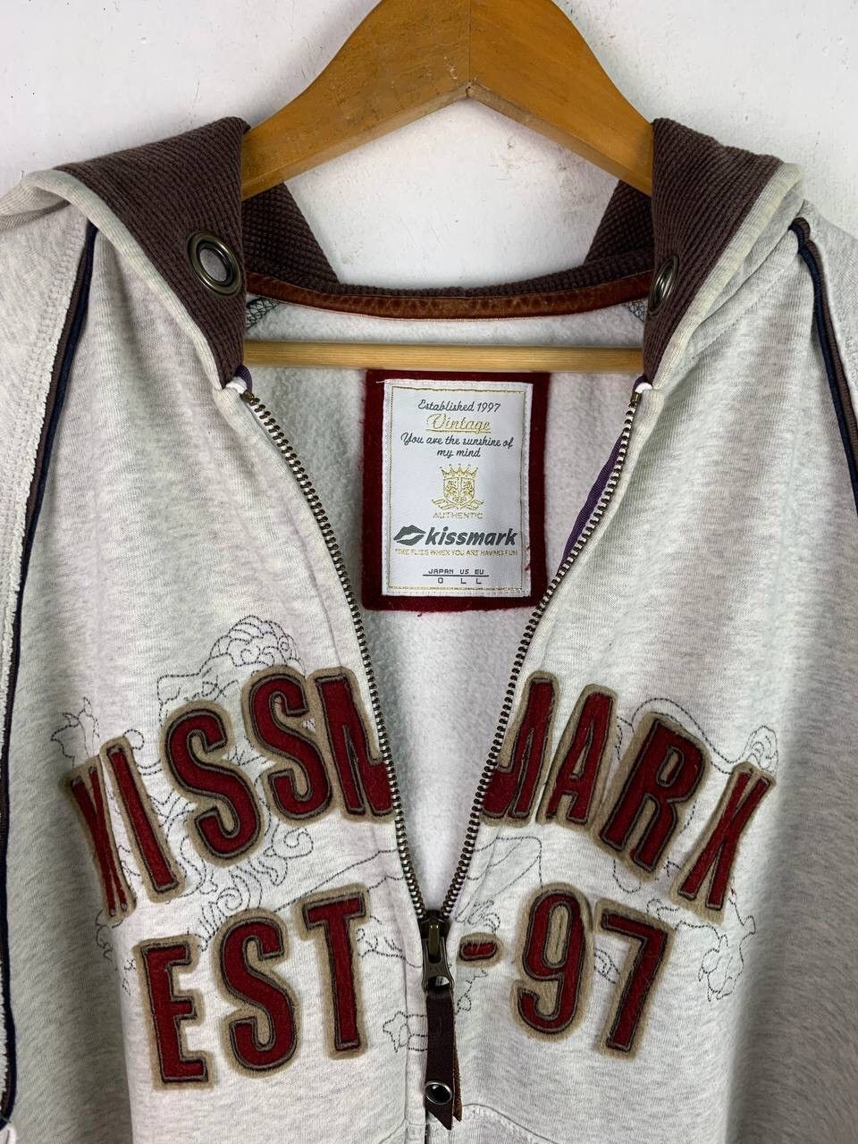 Japanese Brand Vintage Kissmark Hoodie Zipper Sweater Size US L / EU 52-54 / 3 - 5 Thumbnail