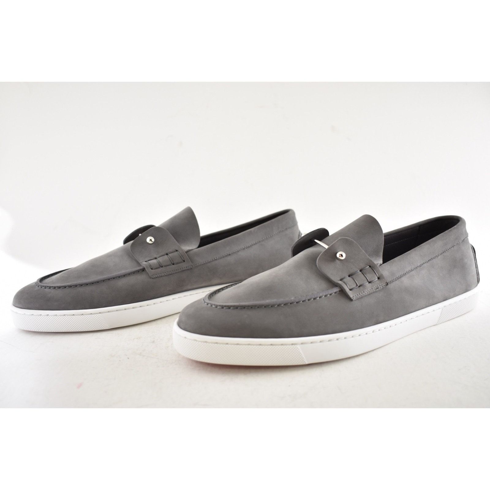 Christian Louboutin Christian Louboutin Mens Chambeliboat Flat Smoky Grey Loafer Size US 12 / EU 45 - 13 Thumbnail