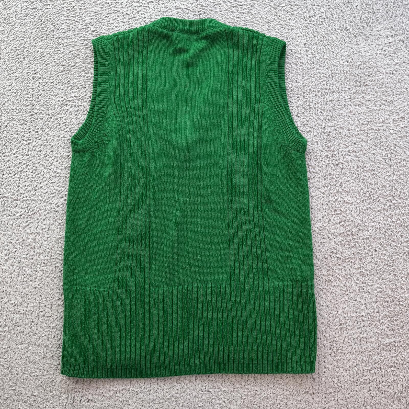 Other Vintage Emerald Green Sweater Vest Womens Grandpa Core M Size M / US 6-8 / IT 42-44 - 2 Thumbnail