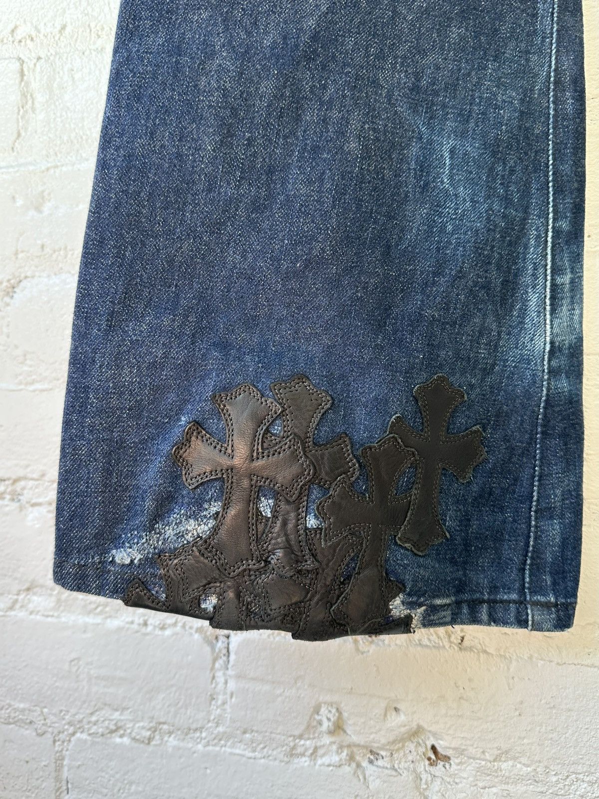 Chrome Hearts CHROME HEARTS 1 OF 1 FLARE PATCH JEANS Size US 31 - 6 Thumbnail