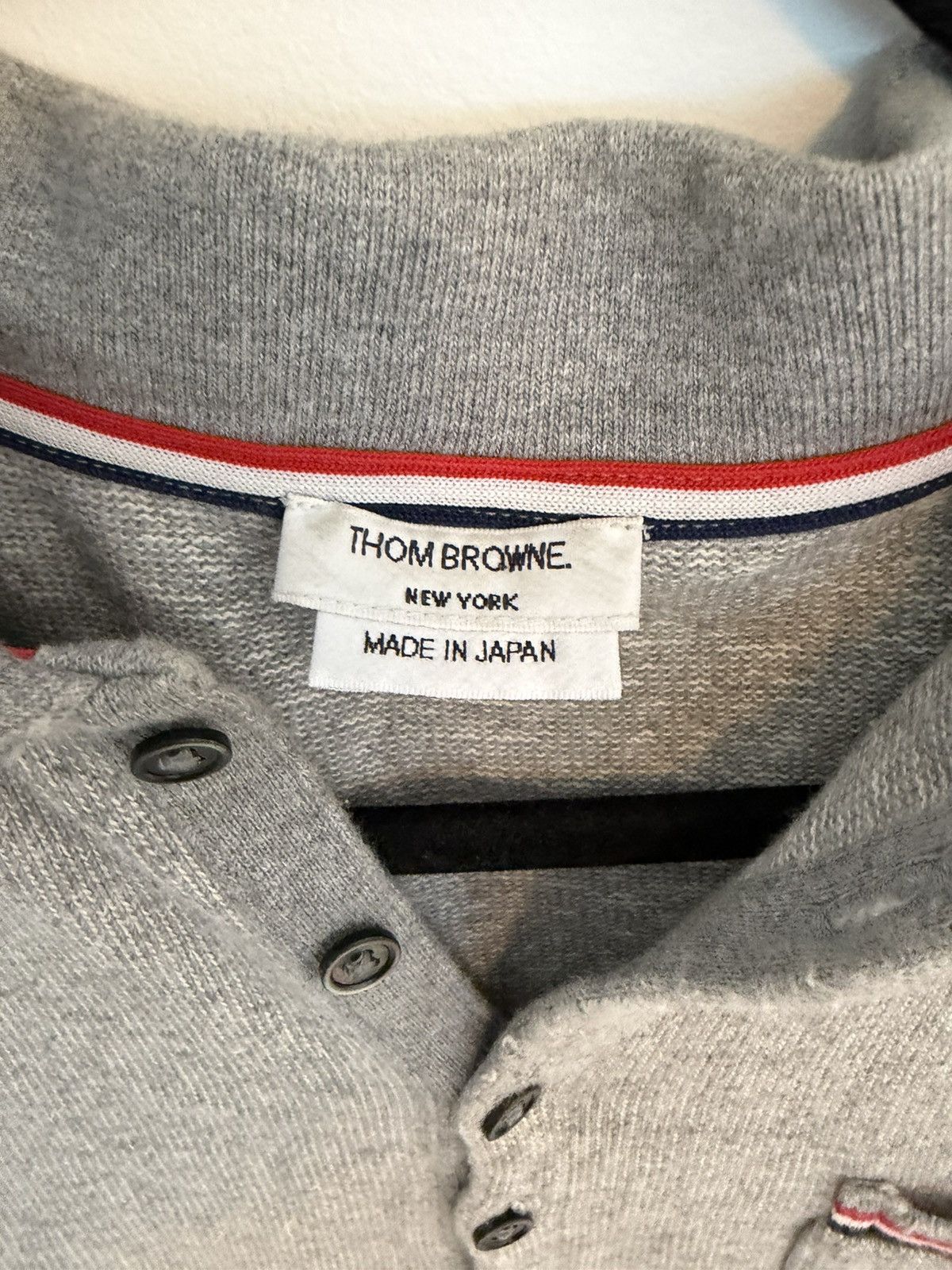 Thom Browne Distressed made in Japan polo. Size US L / EU 52-54 / 3 - 5 Thumbnail