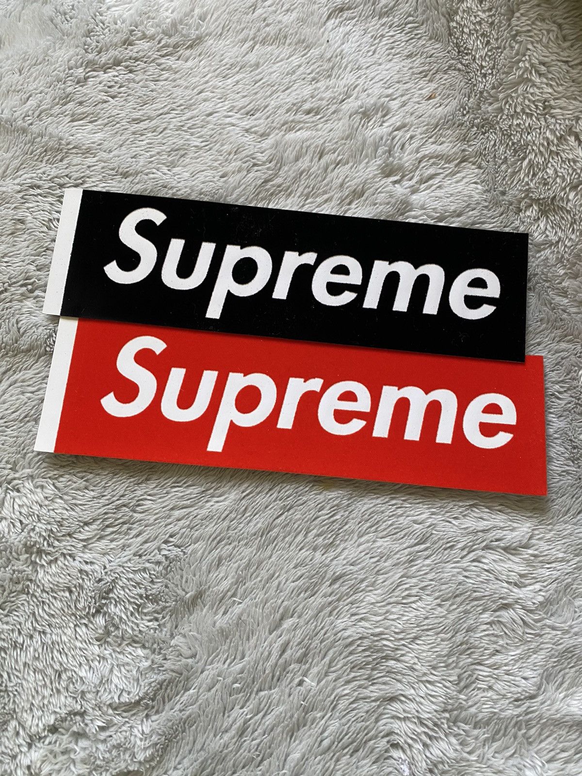 Supreme box logo sticker felt set of 2 authentic