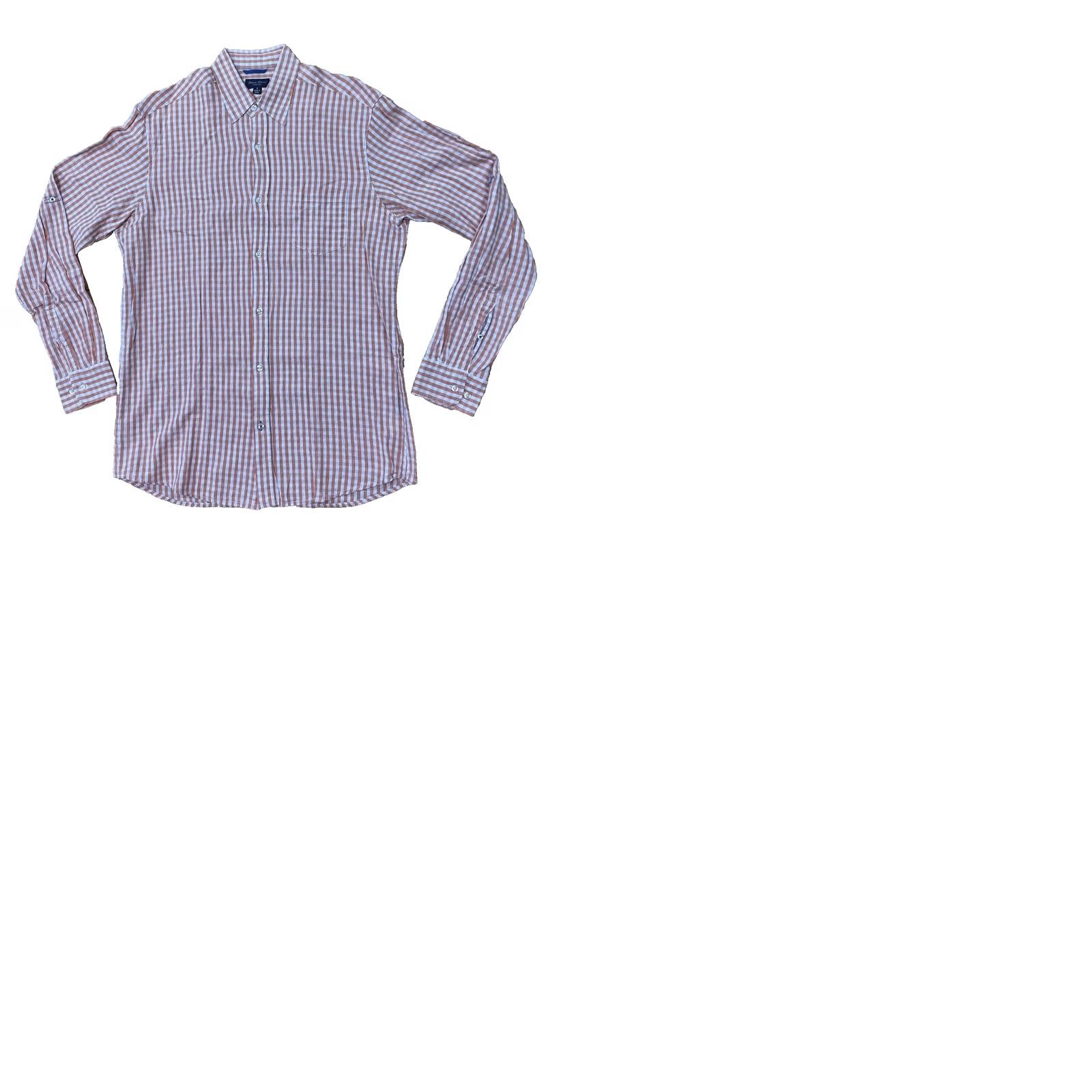 Vintage LINEA ROSSA Signature Long Sleeve Linen Shirt Men M BrightOrange Plaid Assaraf Size US M / EU 48-50 / 2 - 10 Thumbnail
