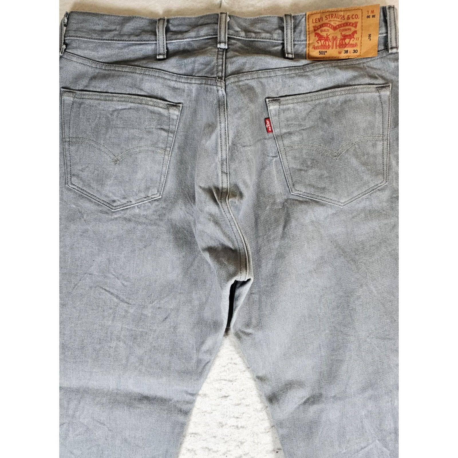 Levi's Vintage Levi's 501 Jeans Straight Leg Button Fly Denim Jeans Gray Mens 38x30 Retro 90s Regular Fit Size US 38 / EU 54 - 5 Thumbnail