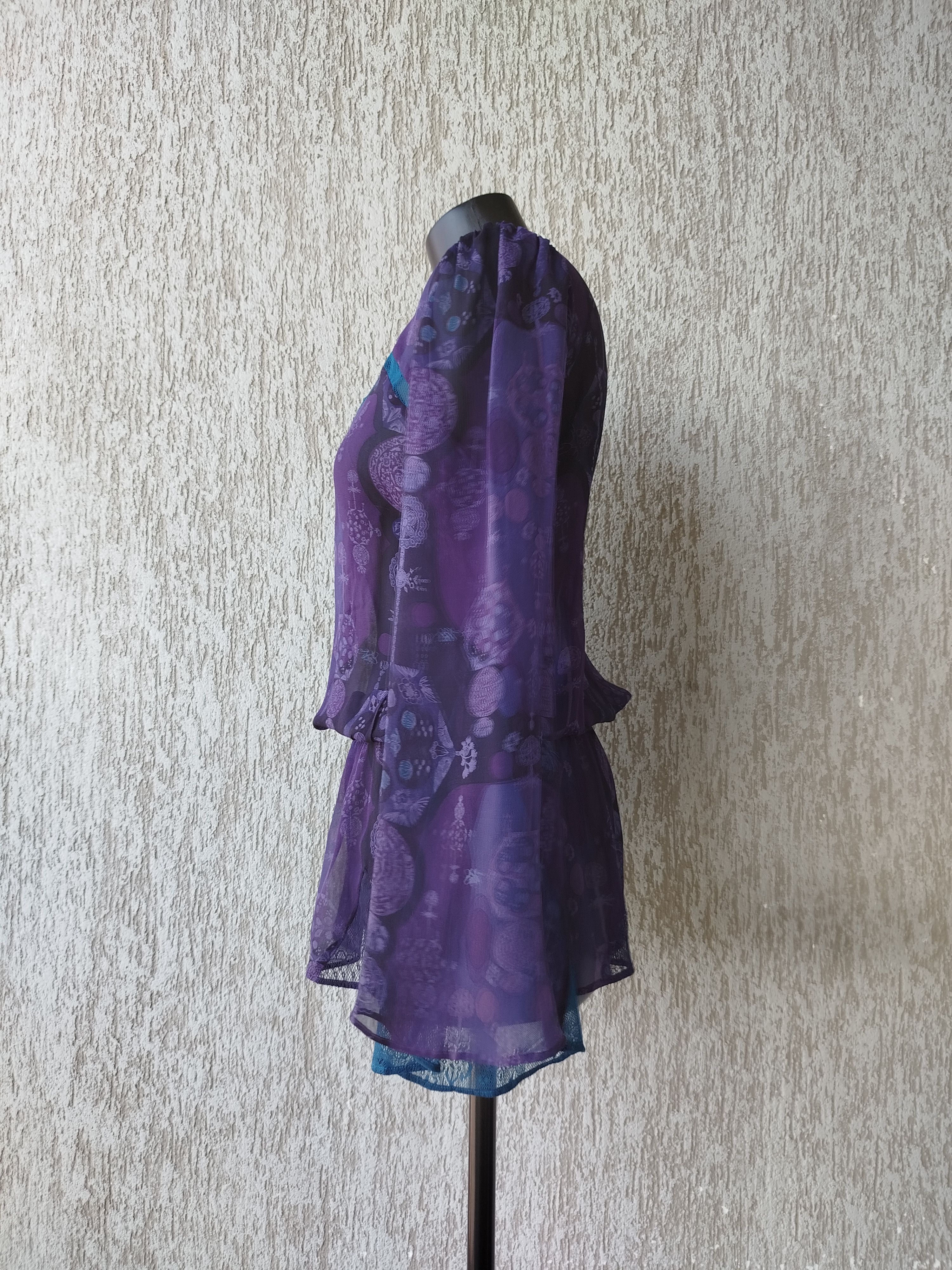 Custo Barcelona Blouse Long Sleeve Boho Chiffon Silk Vintage Y2K Size S Size S / US 4 / IT 40 - 9 Thumbnail