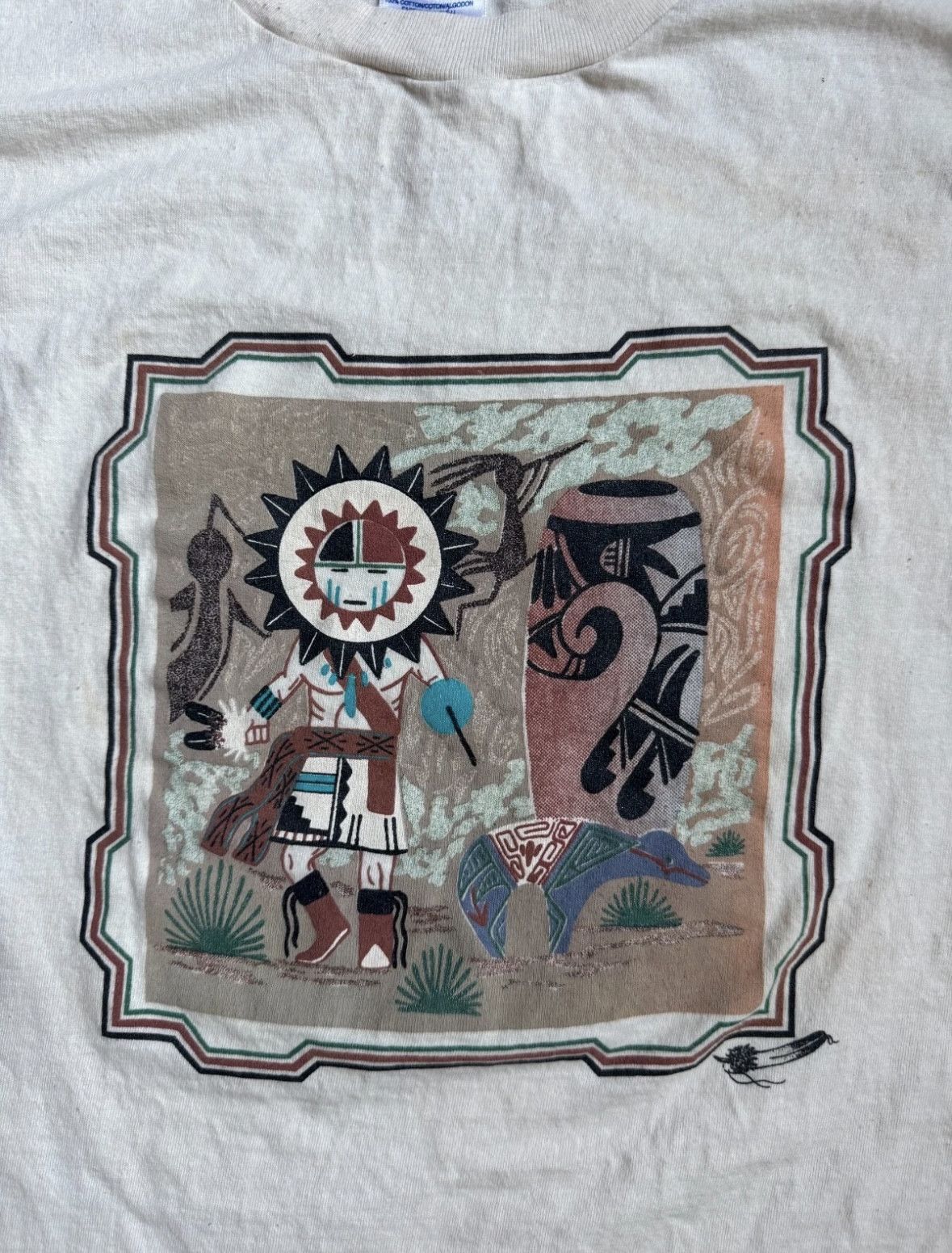 Hanes Keith Silversmith Navajo Sand Paintings Single Stitch Shirt Size US M / EU 48-50 / 2 - 3 Thumbnail