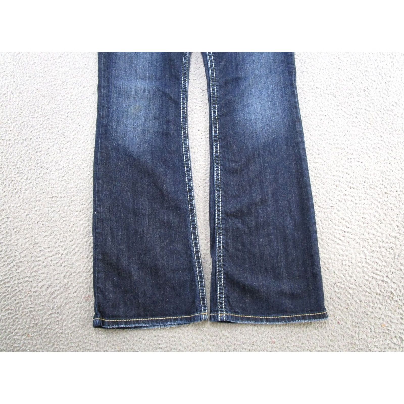 Silver Jeans Co. Silver Jeans Co Natsuki Blue Stretch Denim Jeans Womens Size 31 Regular - Bootcut, 5-Pocket, Denim, ZIP, Dark, VTG Size 24" / US 00 / IT 34 - 2 Thumbnail