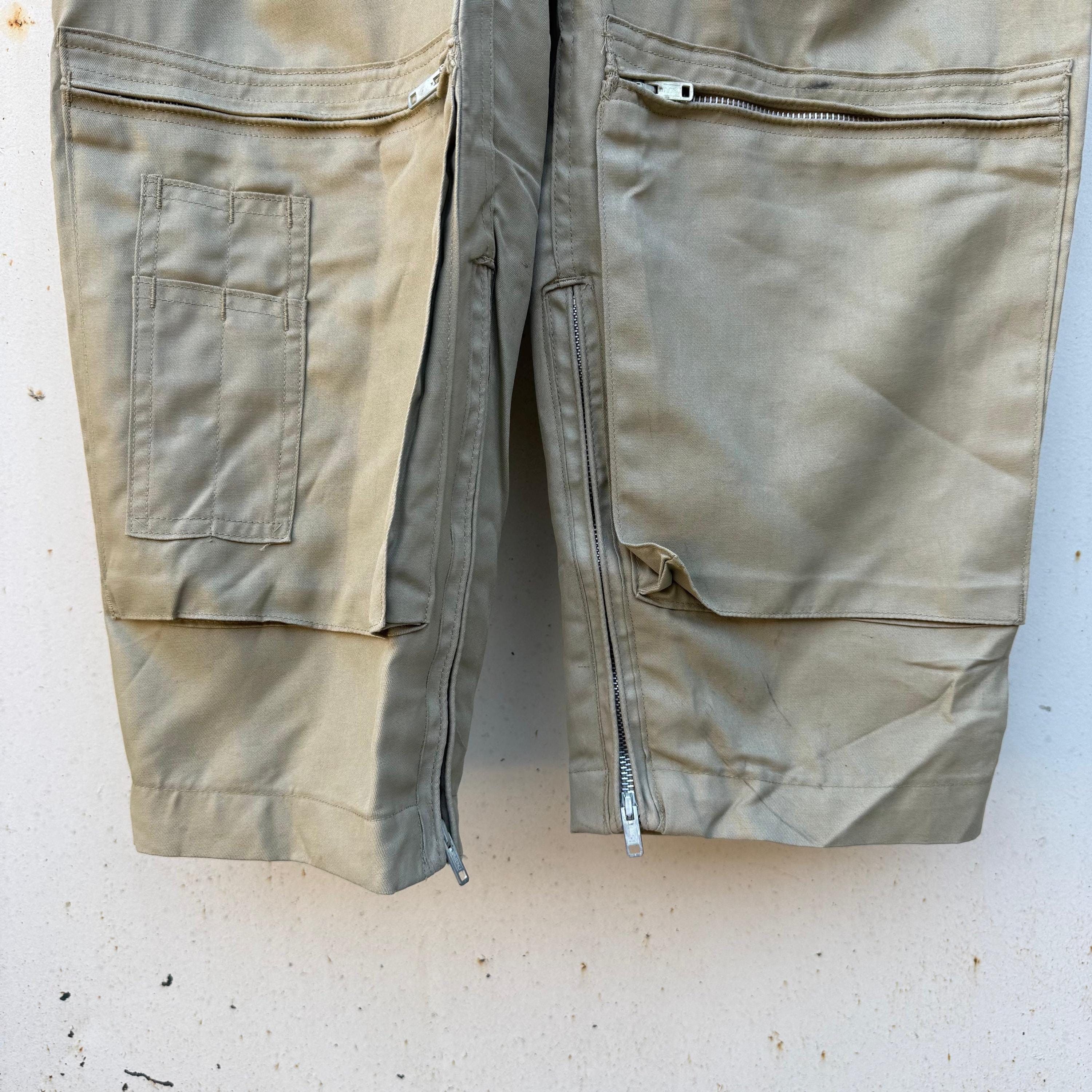 Vintage 50's US Navy AER Tan Khaki Summer Flying Coverall Size US 38 / EU 54 - 6 Thumbnail