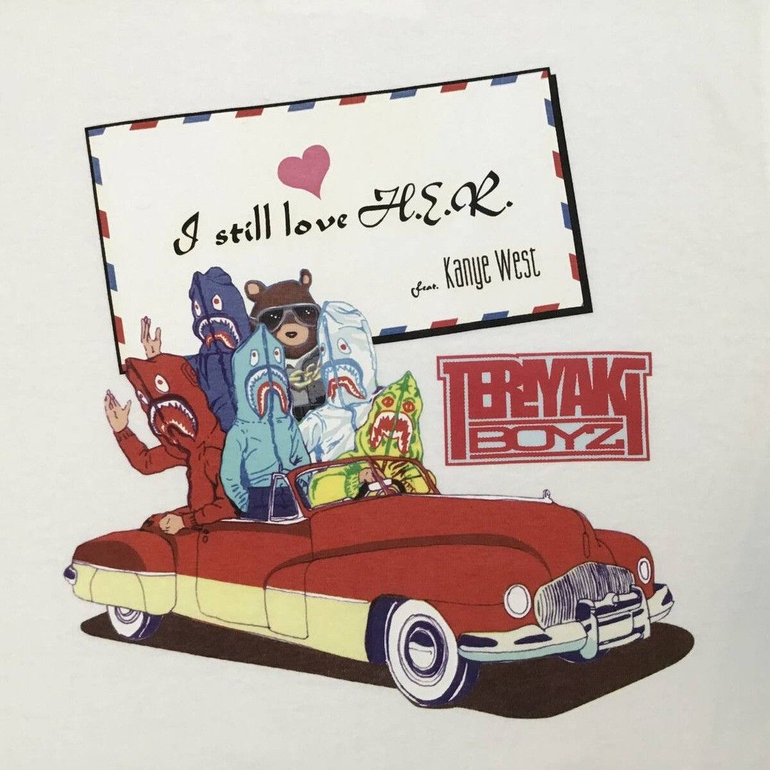 Bape BAPE Kanye West × Teriyaki Boys shark T-shirt APE NIGO Size US M / EU 48-50 / 2 - 2 Thumbnail