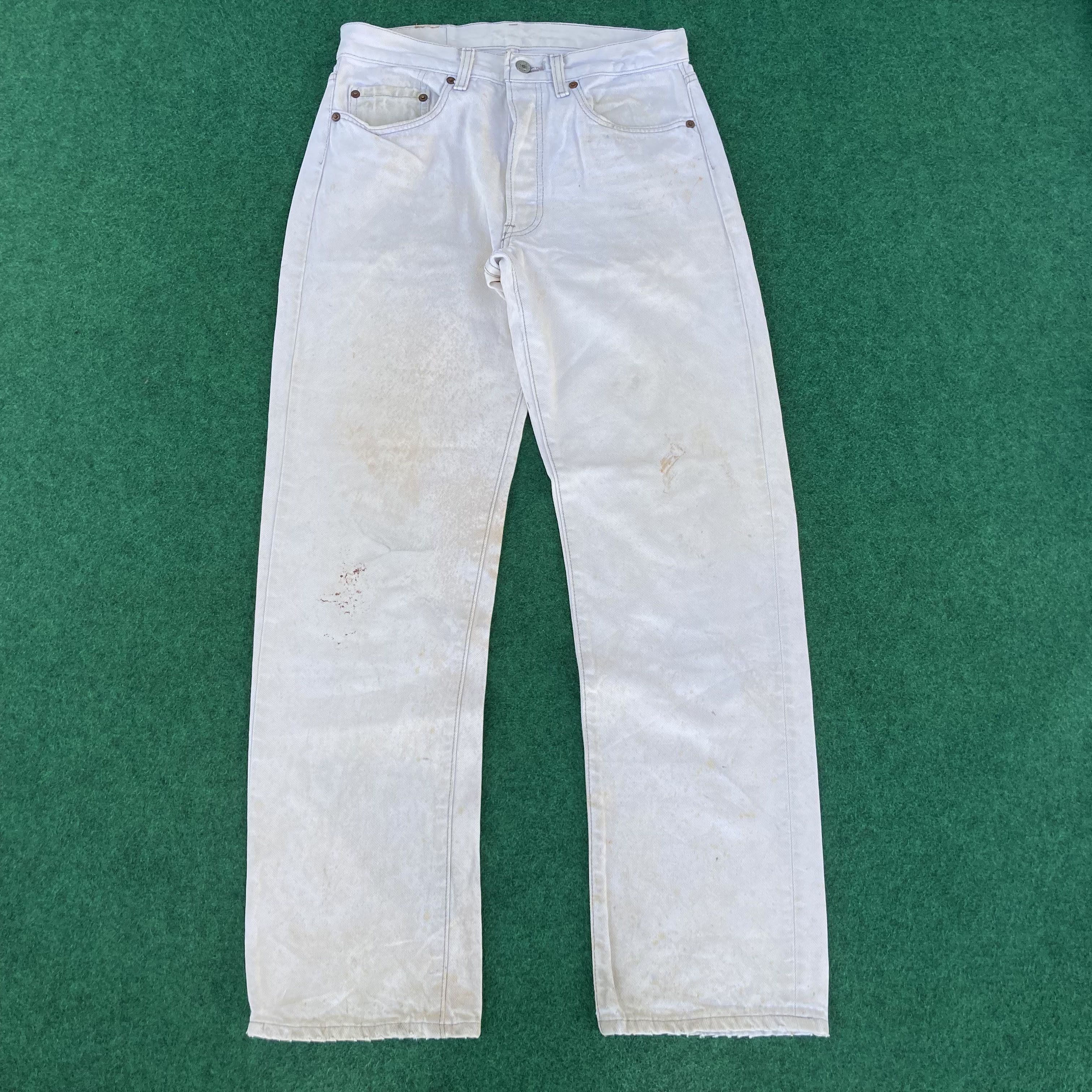 Levi's × Vintage Vtg Levis 501 Sz 29 Stains Paint Faded Punk Grunge Jeans Size US 29 - 1 Thumbnail