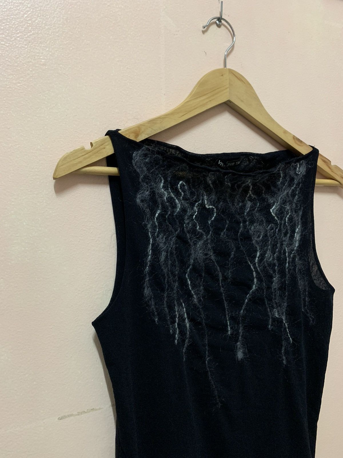 Vivienne Tam Vivienne Tam - F/W’99 - Black & White Yarn - Tank Top Size XS / US 0-2 / IT 36-38 - 6 Thumbnail