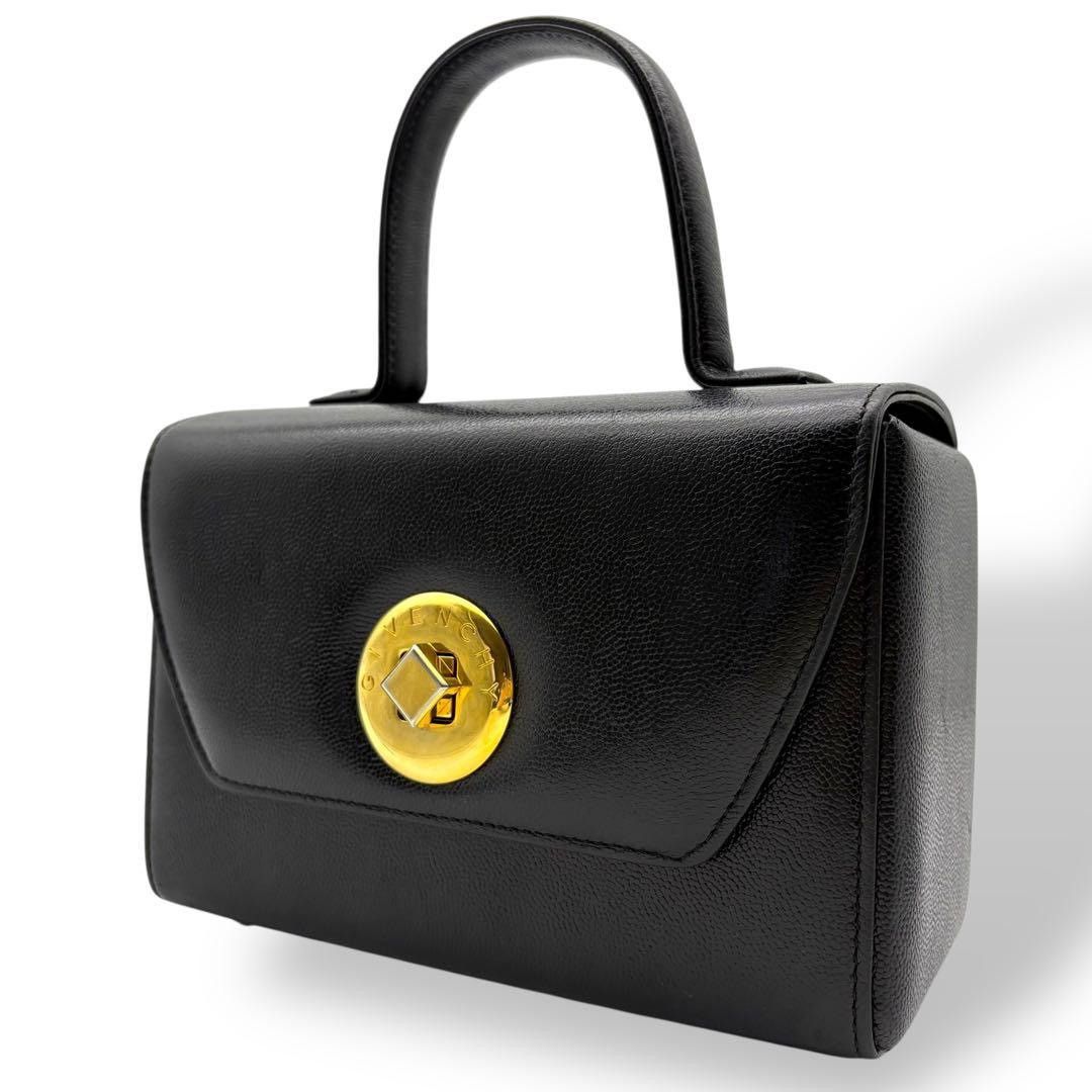 Givenchy Vintage Givenchy top handle bag in black leather Size ONE SIZE - 1 Thumbnail