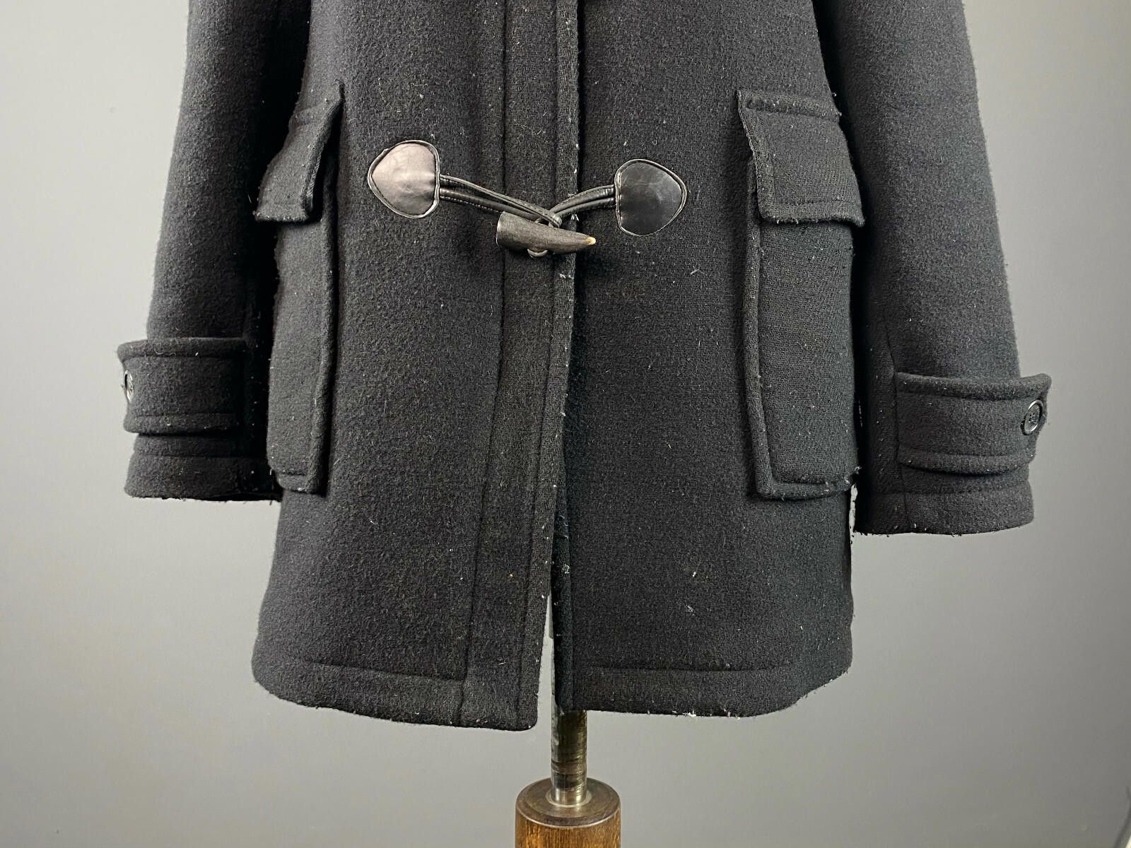 Barbour Barbor Black Wool Full Zip Toggle Buttons Coat Jacket Size 6 Size M / US 6-8 / IT 42-44 - 3 Thumbnail