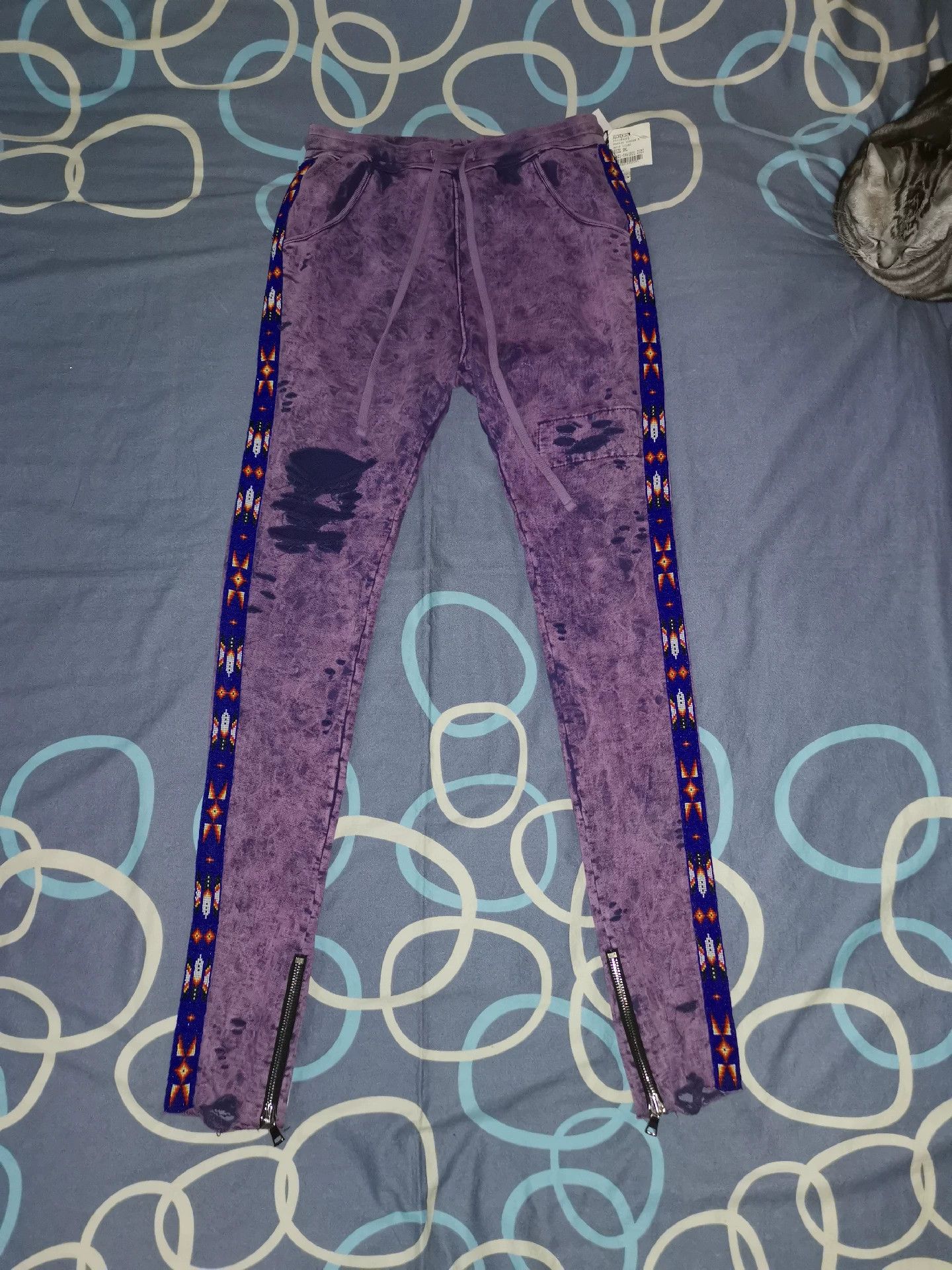 Alchemist alchemist tie-dye embroidered sweatpants Size US 27 - 1 Thumbnail