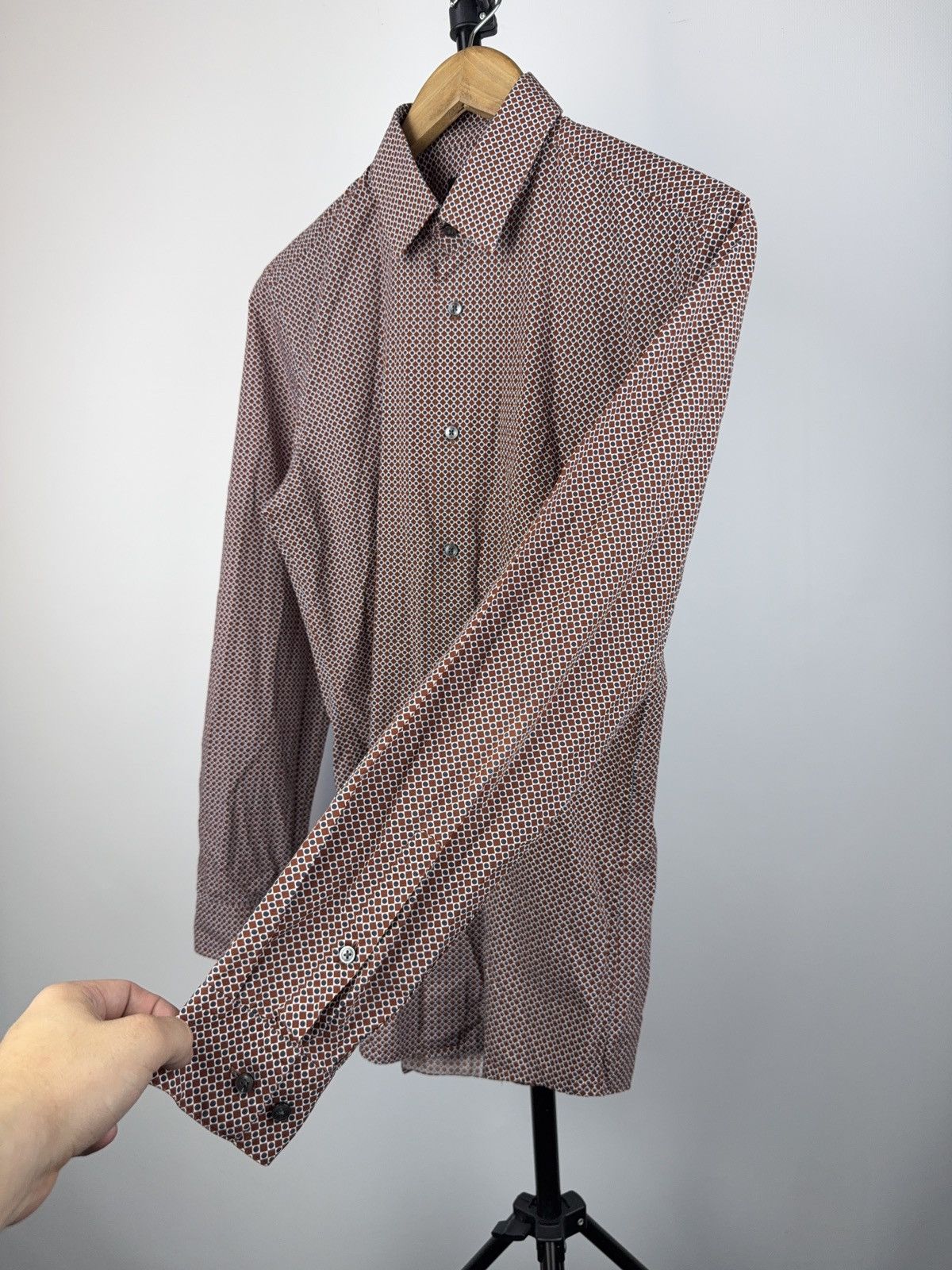 Hugo Boss Vintage Retro dot pattern Hugo Boss Designer Luxury Shirt Size US S / EU 44-46 / 1 - 3 Thumbnail