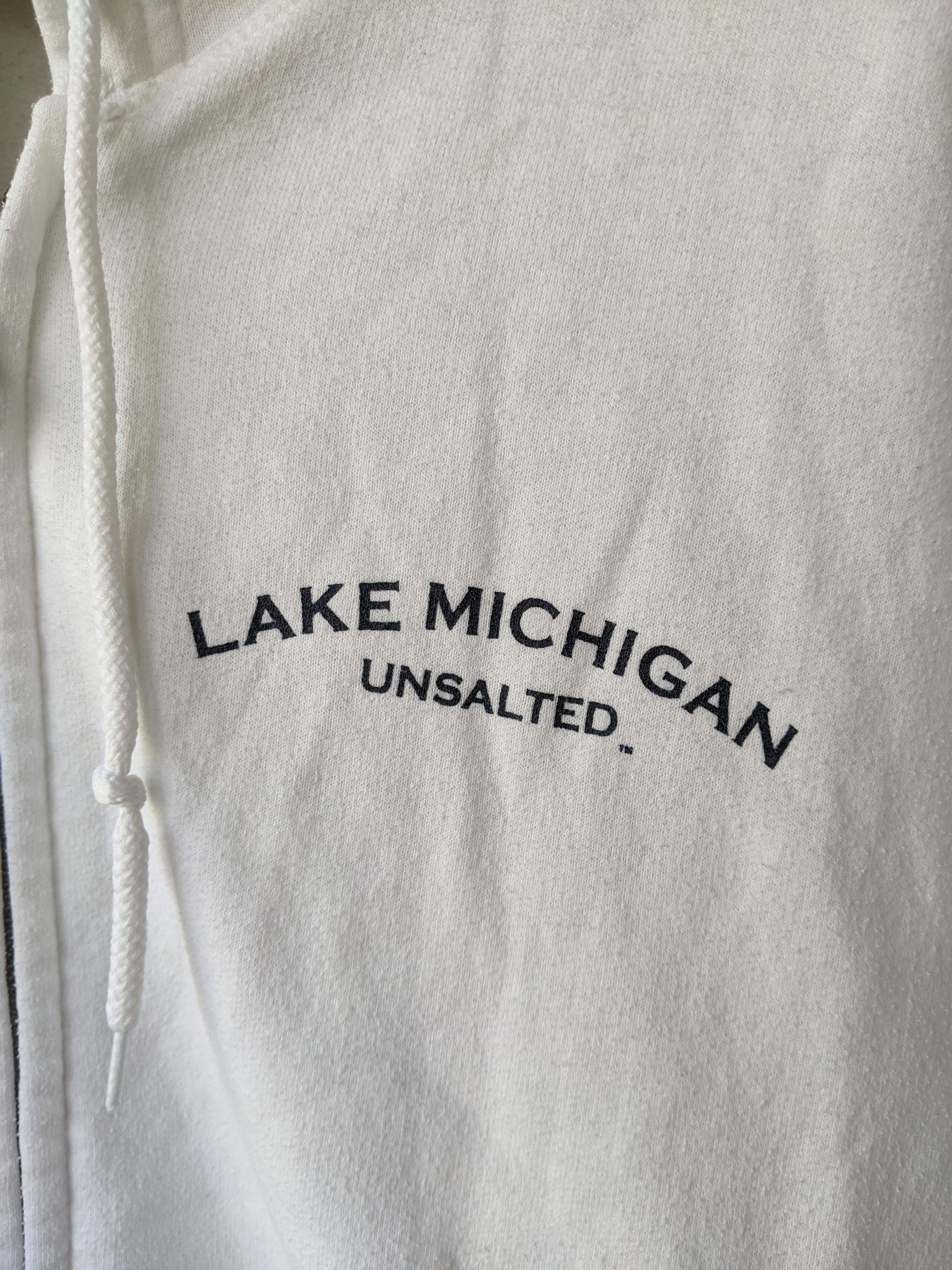 Japanese Brand Marushka White Zip Hoodie Handprint Lake Michigan Unsalted Size US XL / EU 56 / 4 - 6 Thumbnail