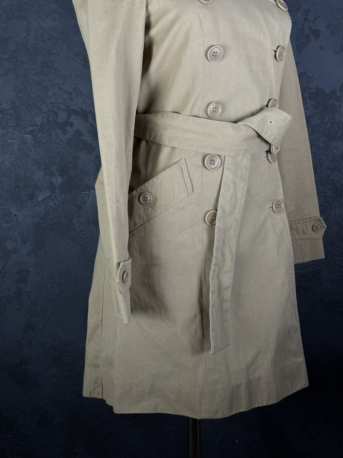 Helmut Lang Vintage Helmut Lang Women’s Double-Breasted Trench Coat 38 Size XS / US 0-2 / IT 36-38 - 10 Thumbnail