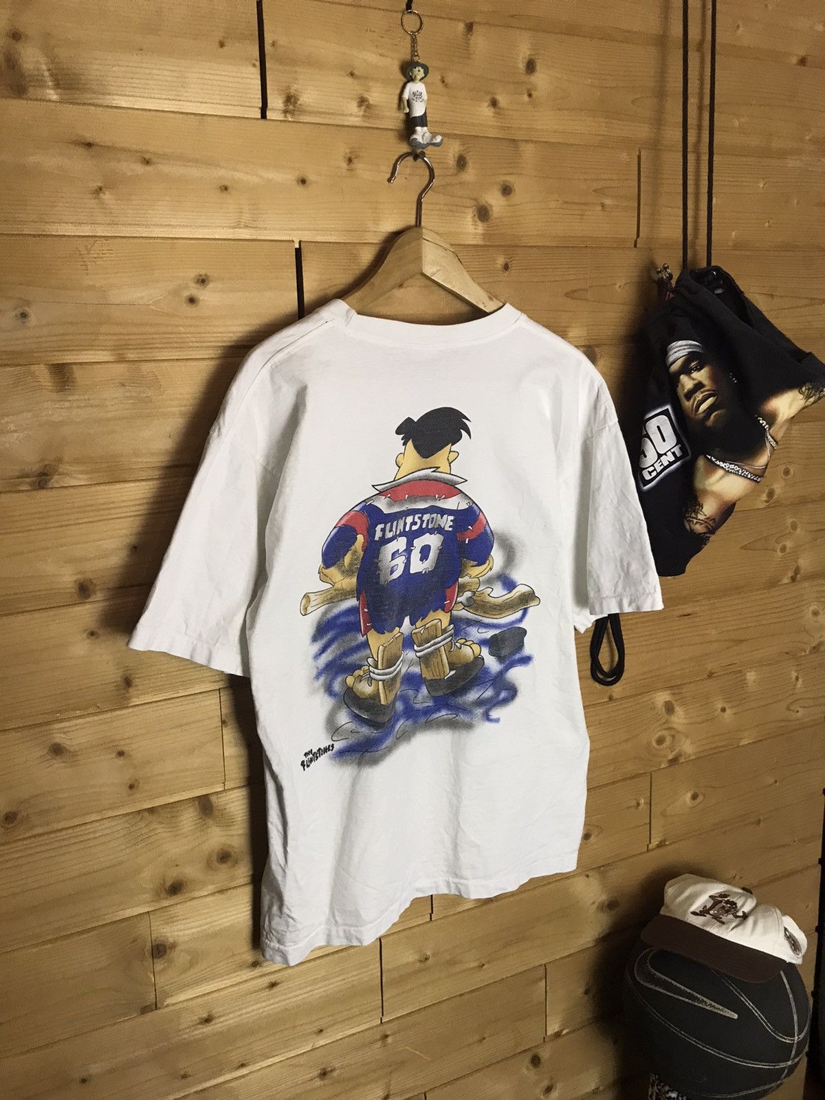 Cartoon Network Vintage 90s Flintstones hockey single stitch t-shirt Size US XL / EU 56 / 4 - 9 Thumbnail