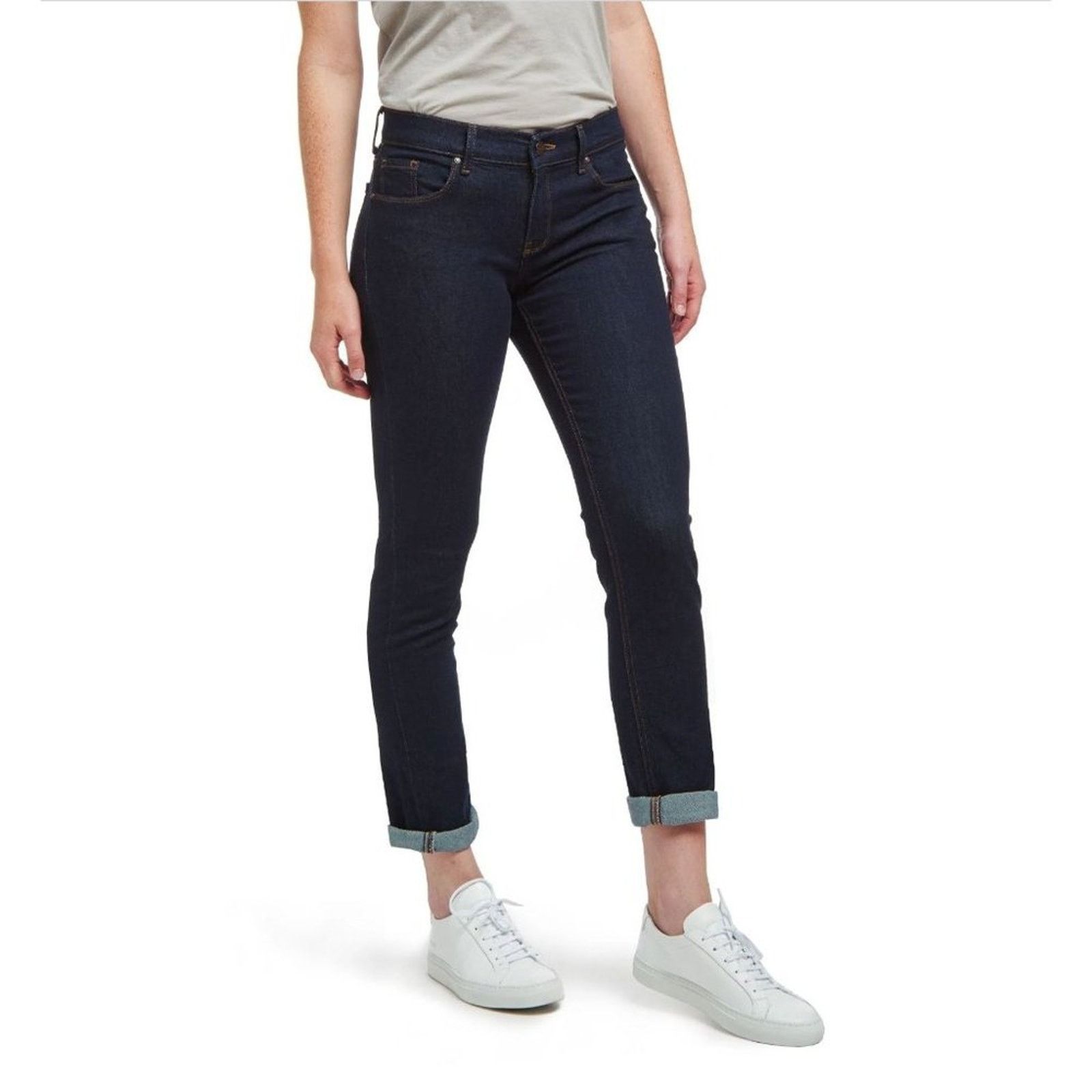Mott & Bow Mott & Bow SLIM BOYFRIEND RIDGE JEANS Dark WAsh 30 Length 30 Size 30" / US 8 / IT 44 - 4 Thumbnail