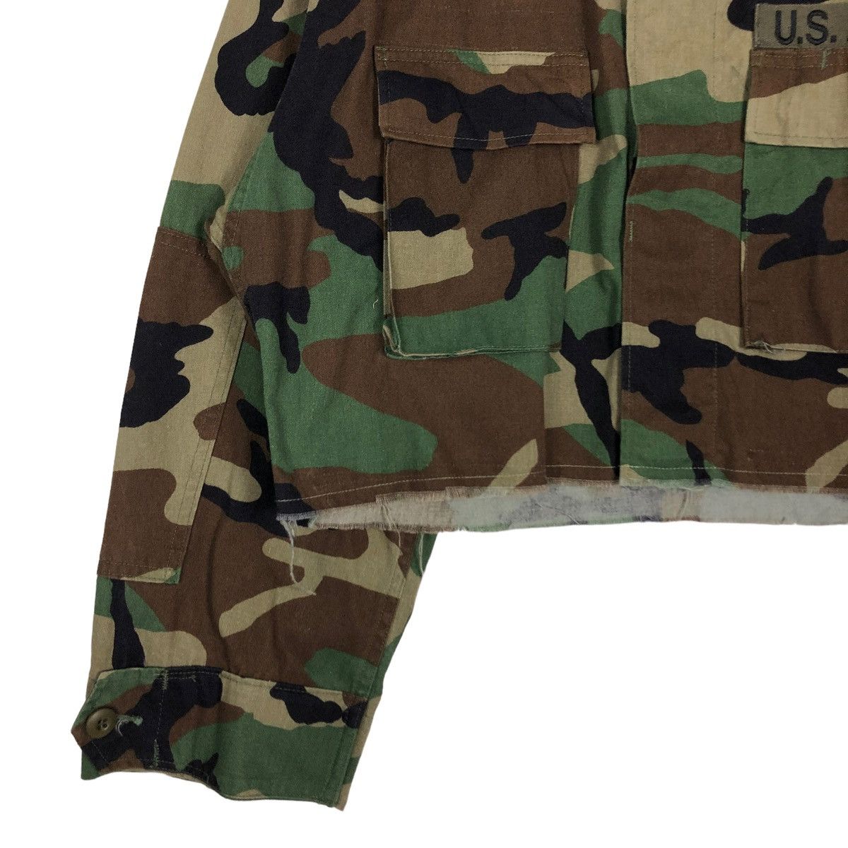 Vintage 🔥Vintage Cropped Chore Camoflouge Jacket US Army Size US S / EU 44-46 / 1 - 4 Thumbnail