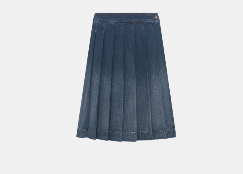 o1w1db11225 452J50 Wrap Skirt with Integrated Short in Blue