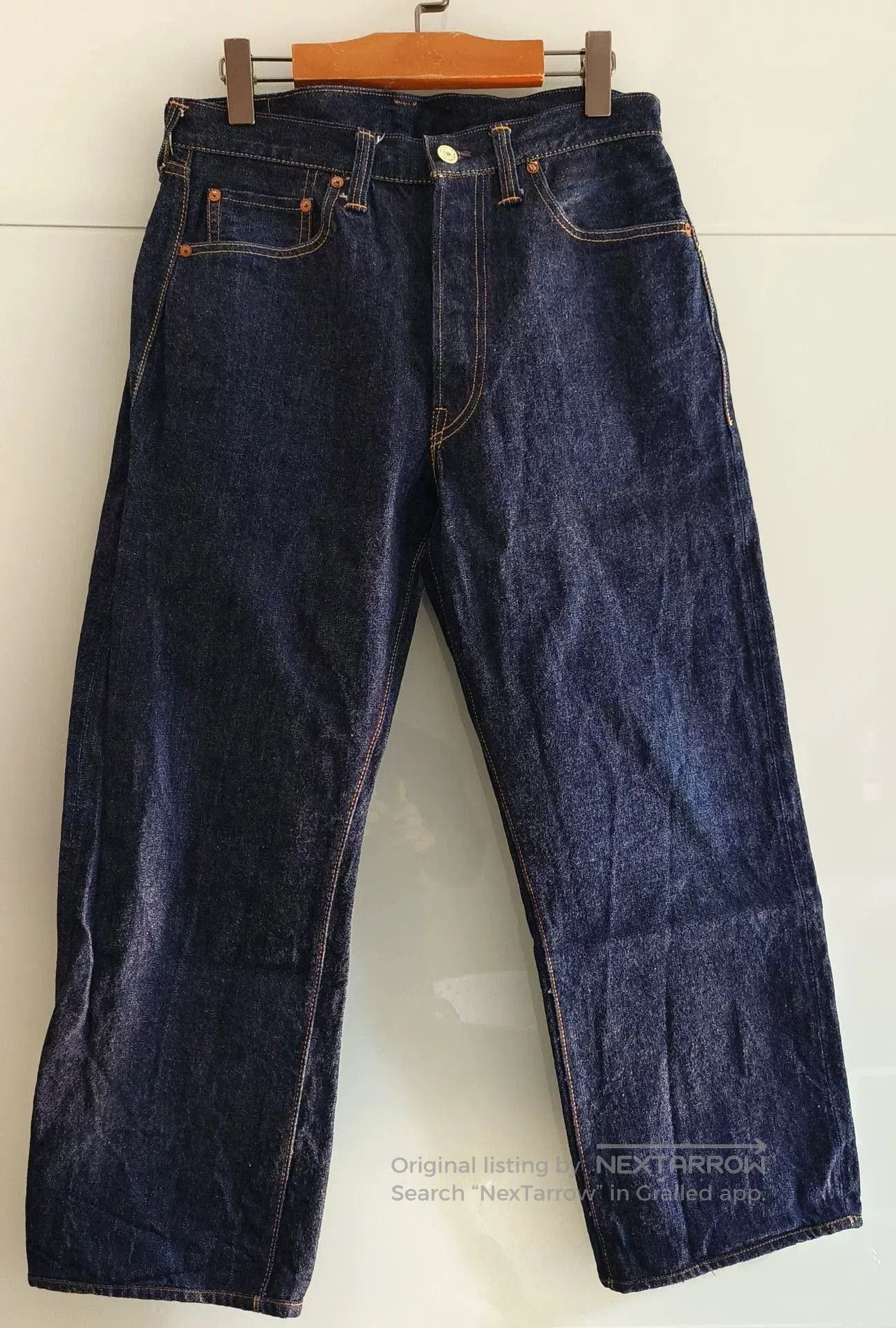 Freewheelers Vintage Blue Denim Pants 601XX1947. Size US 32 / EU 48 - 3 Thumbnail