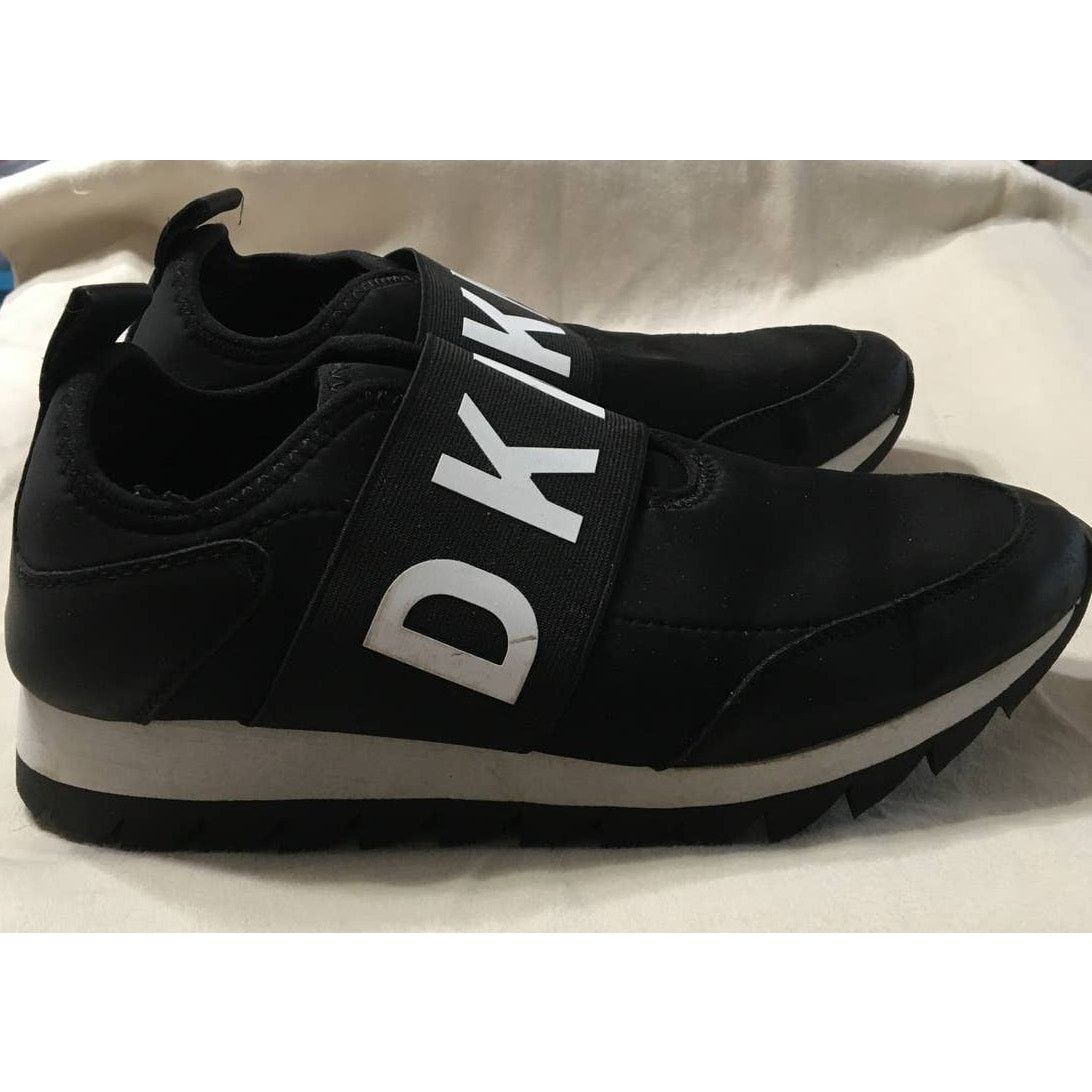 DKNY DKNY Black & White Stretch Slip On Size 7 Shoes W DKNY Band Size US 7 / IT 37 - 2 Thumbnail