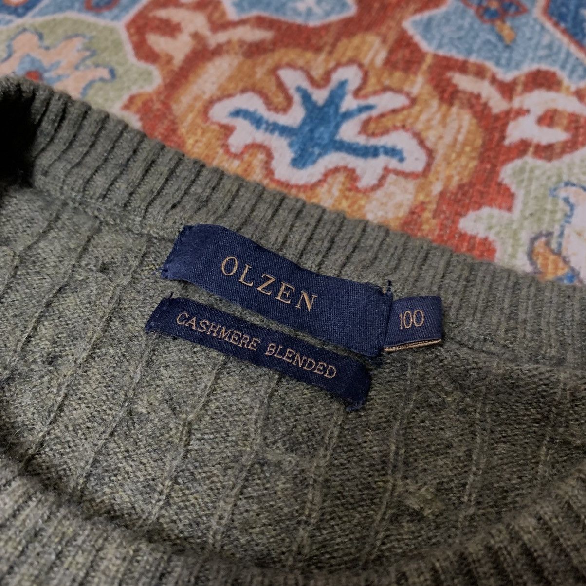 Japanese Brand crazy Distressed Cashmere Blend Cable Knit Size US L / EU 52-54 / 3 - 6 Thumbnail