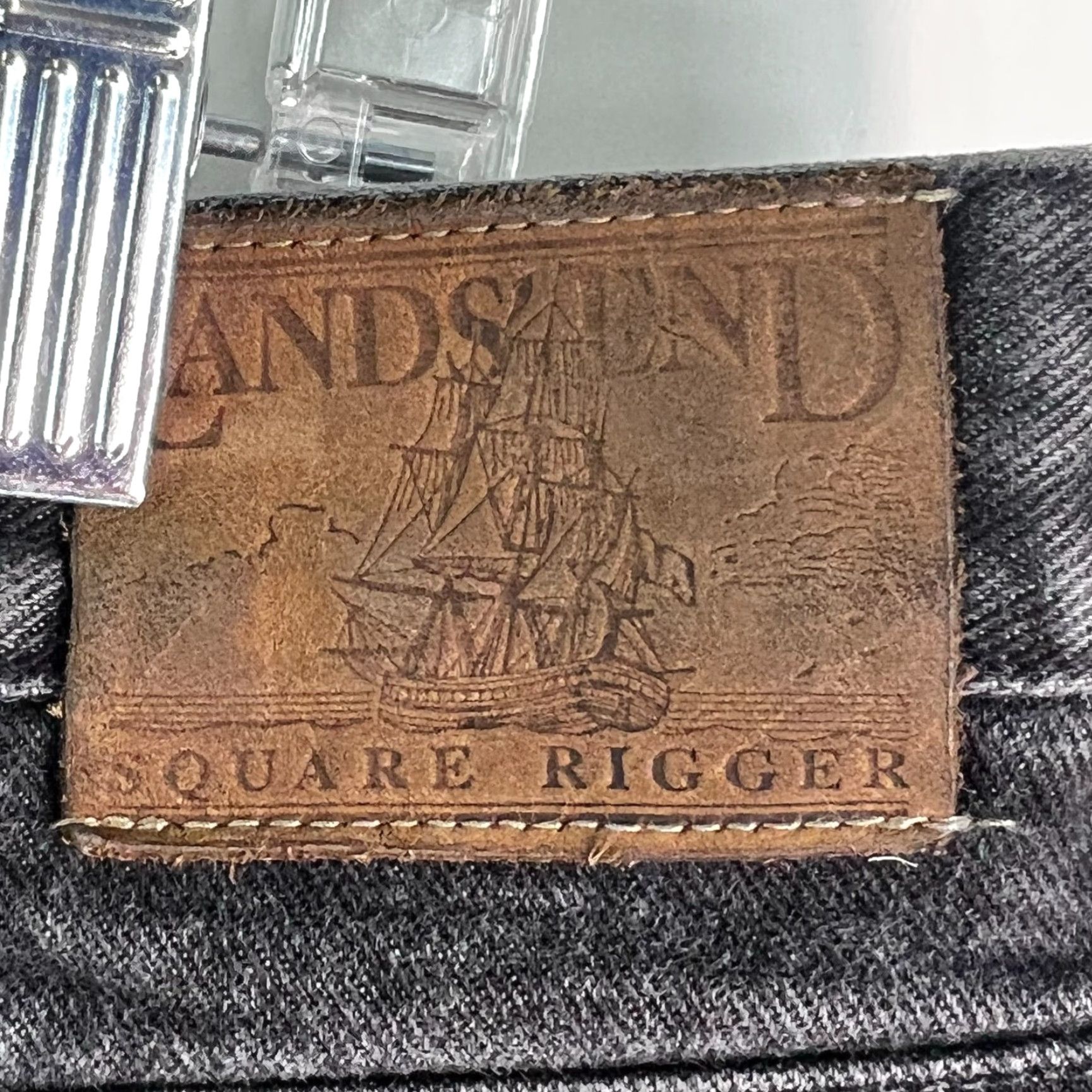 Lands' End Lands' End Lands' End Mens Jeans 38 30 Black Denim 5-Pocket Button Zipper Lined Mid Rise Tapered Classic Black Denim Jeans 38 x 30 Size US 38 / EU 54 - 6 Thumbnail