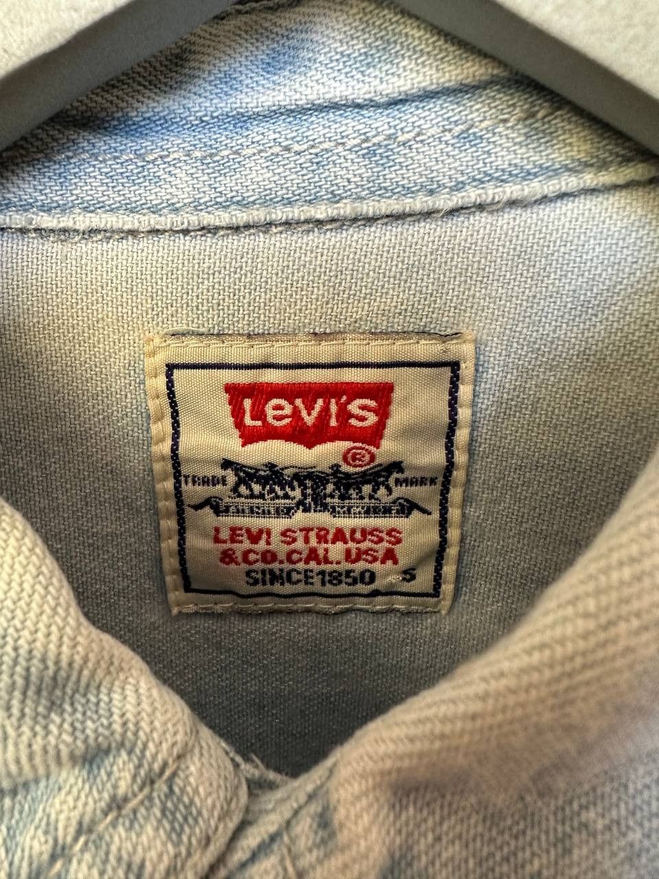 Levi's Vintage Clothing Levi's Denim Work Shirt with Blank Tab Rare 80s/90s Vintage Size US XL / EU 56 / 4 - 13 Thumbnail