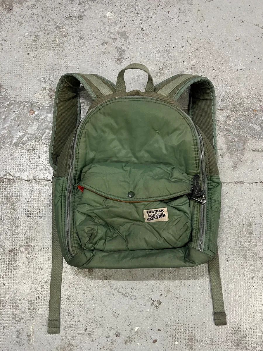 Jean Paul Gaultier Eastpack Green Puffer Backpack
