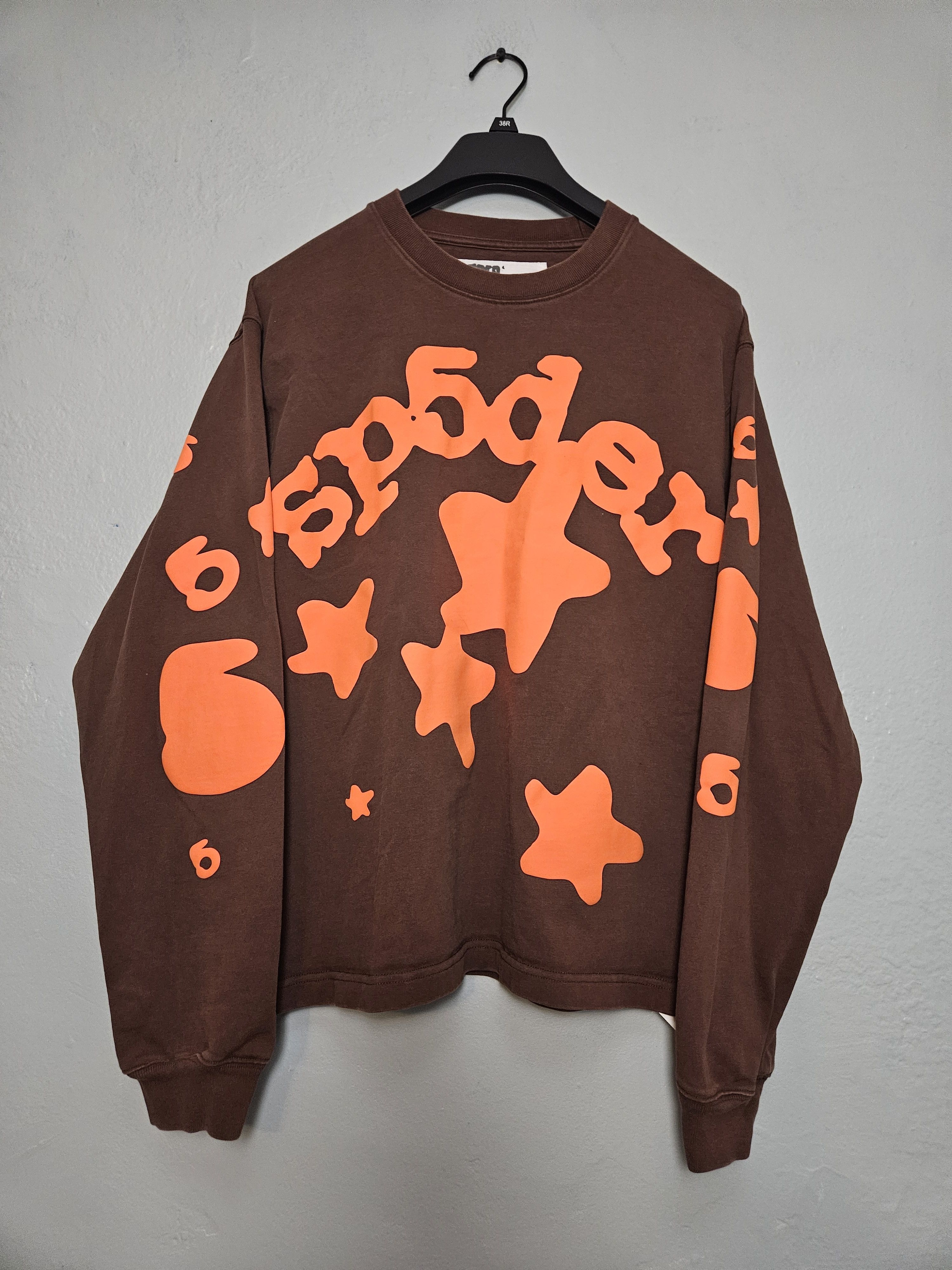 Sp5der Beluga Brown Orange Thick Long Sleeve Shirt Size US L / EU 52-54 / 3 - 1 Thumbnail