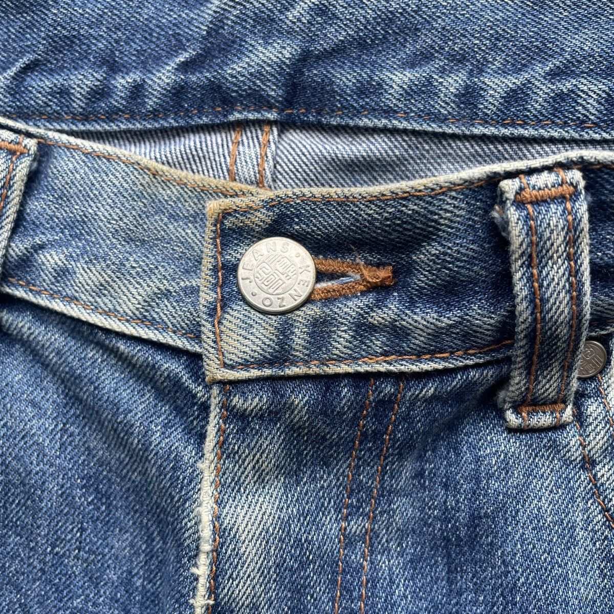Jean × Kenzo W31x29.5 Vintage Kenzo Jeans Faded Denim Pants Size US 31 - 7 Thumbnail