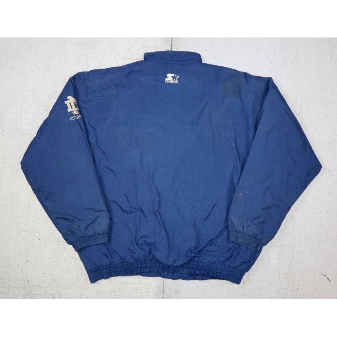Starter Vintage 90s Starter Notre Dame Fighting Irish Hooded Sz L Size US L / EU 52-54 / 3 - 2 Thumbnail