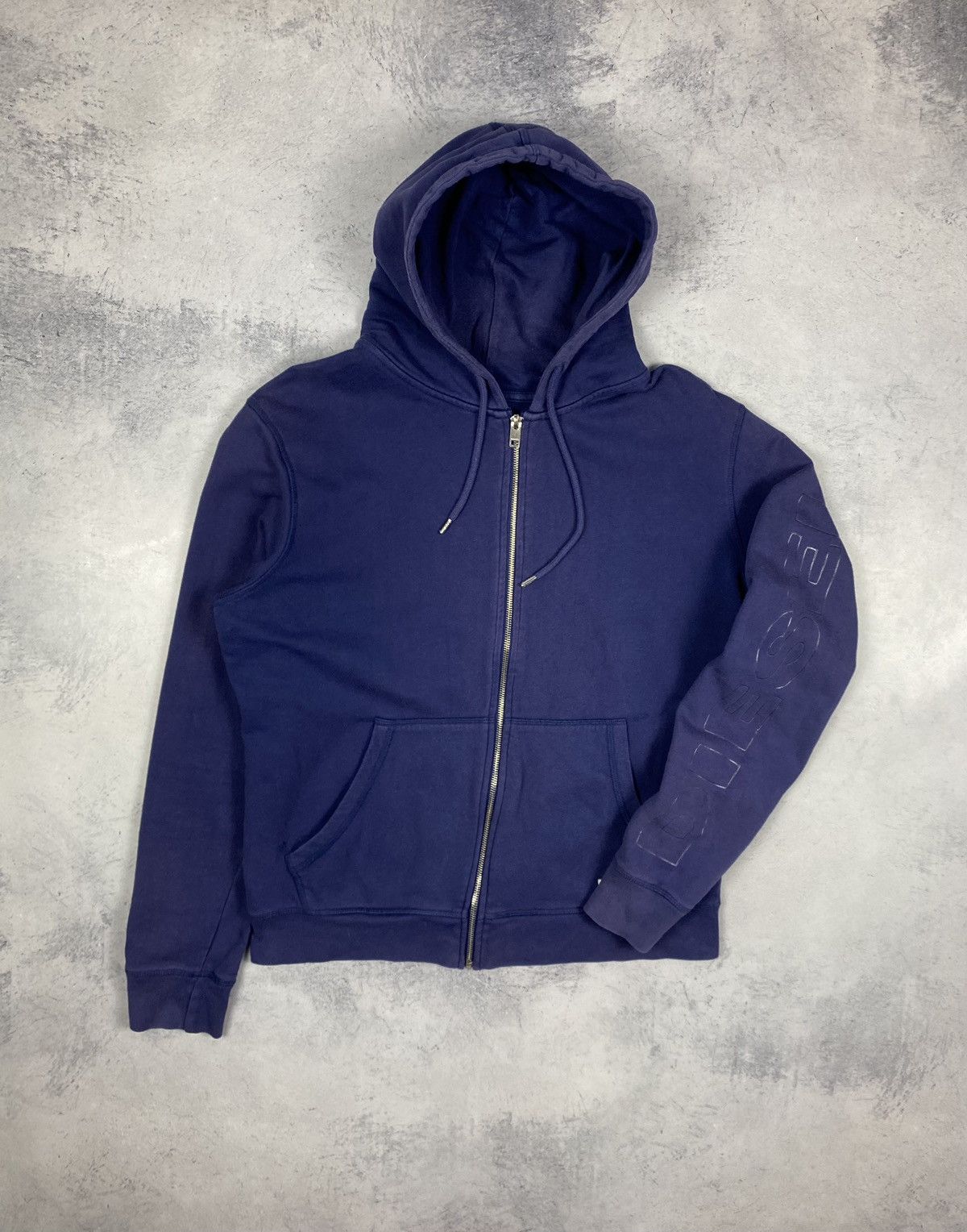 Diesel Diesel Zip Up Big Logo faded blue hoodie size L Size US L / EU 52-54 / 3 - 1 Thumbnail