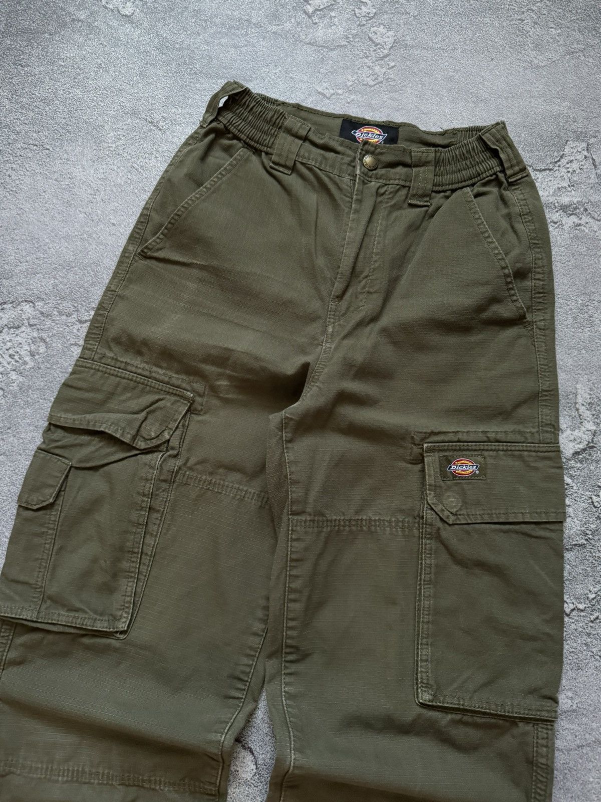 Dickies × Vintage Dickies w24 cargo khaki Wmns pant joggers trouser chino Size 24" / US 00 / IT 34 - 10 Thumbnail