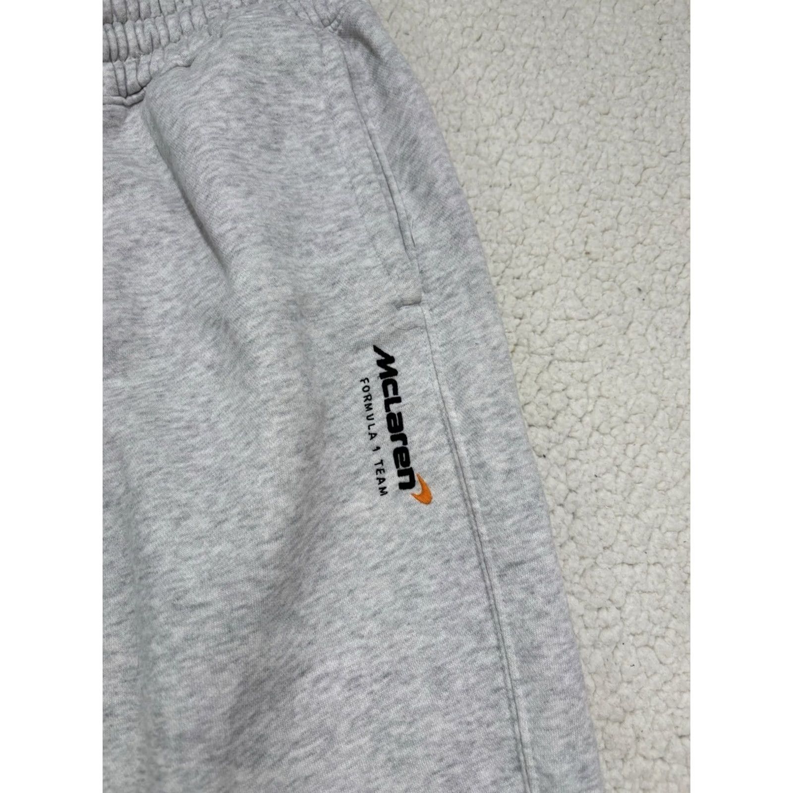 Vintage Mclaren Sweatpants Adult Medium Grey Fleece Tapered Jogger Size US 31 - 2 Thumbnail
