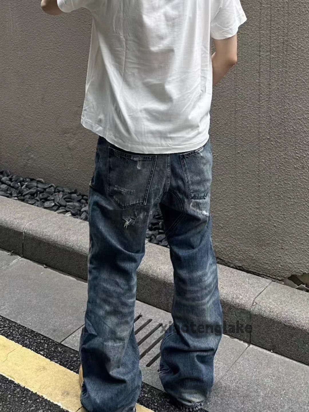Jean ltx vintage washed faded skate hiphop ripped jeans Size US 32 / EU 48 - 2 Thumbnail