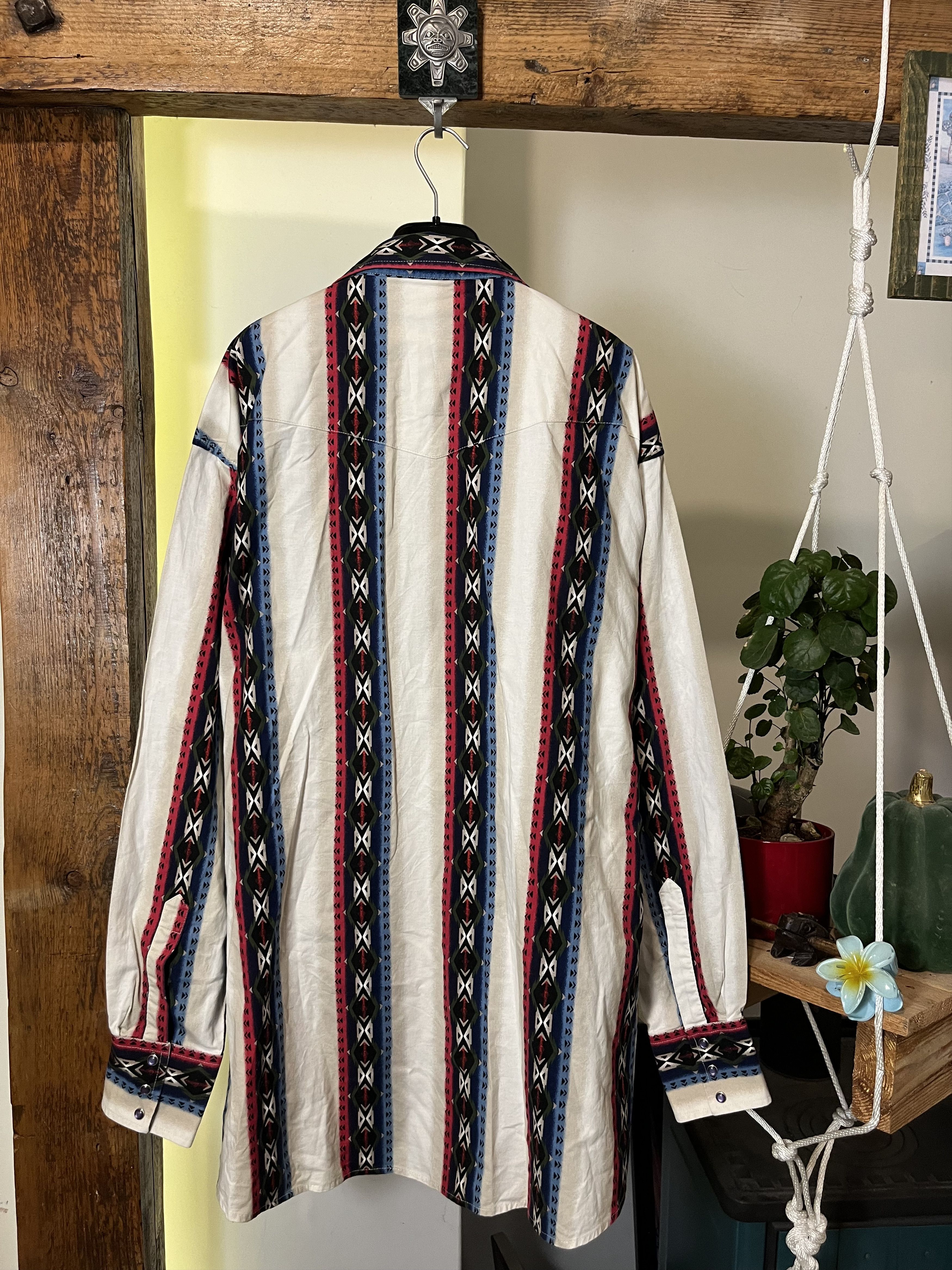 Cowboy Equipment × Vintage × Wrangler 90s Wrangler Western Shirts Rodeo Cowboy Shirt Size US XXL / EU 58 / 5 - 2 Thumbnail