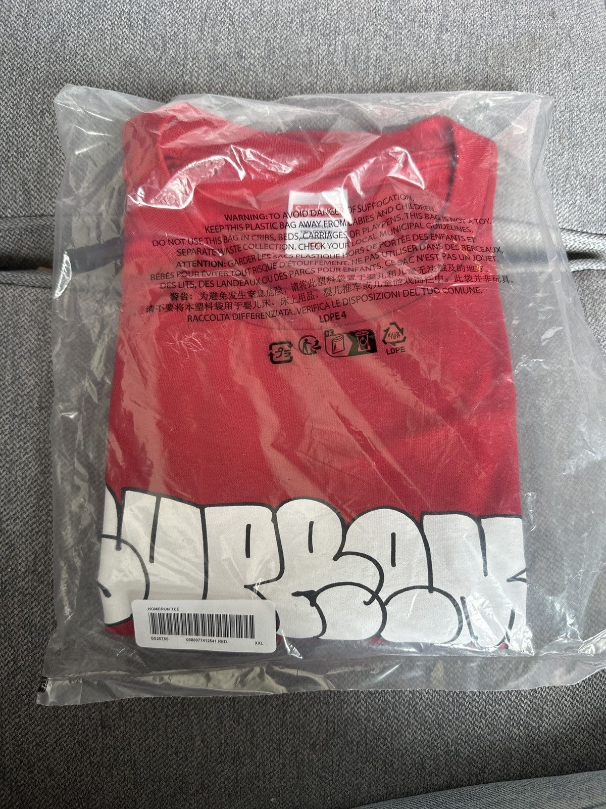 Streetwear × Supreme × Vintage Supreme x Homerun tee (red) XXL [IN 