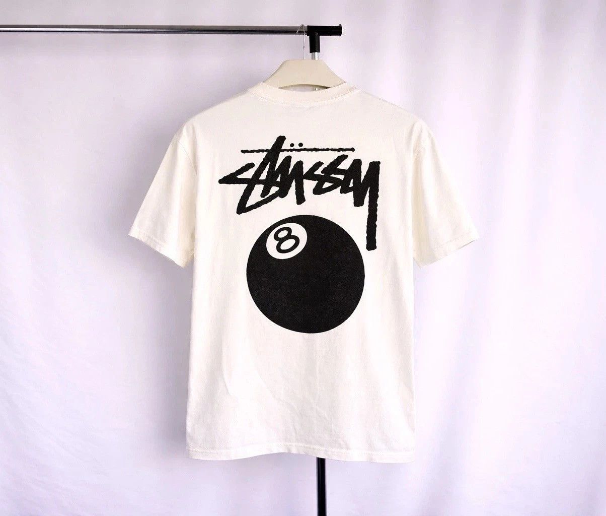 Born X Raised × Stussy Stussy Born x Raised 8 Ball Tee White | Grailed